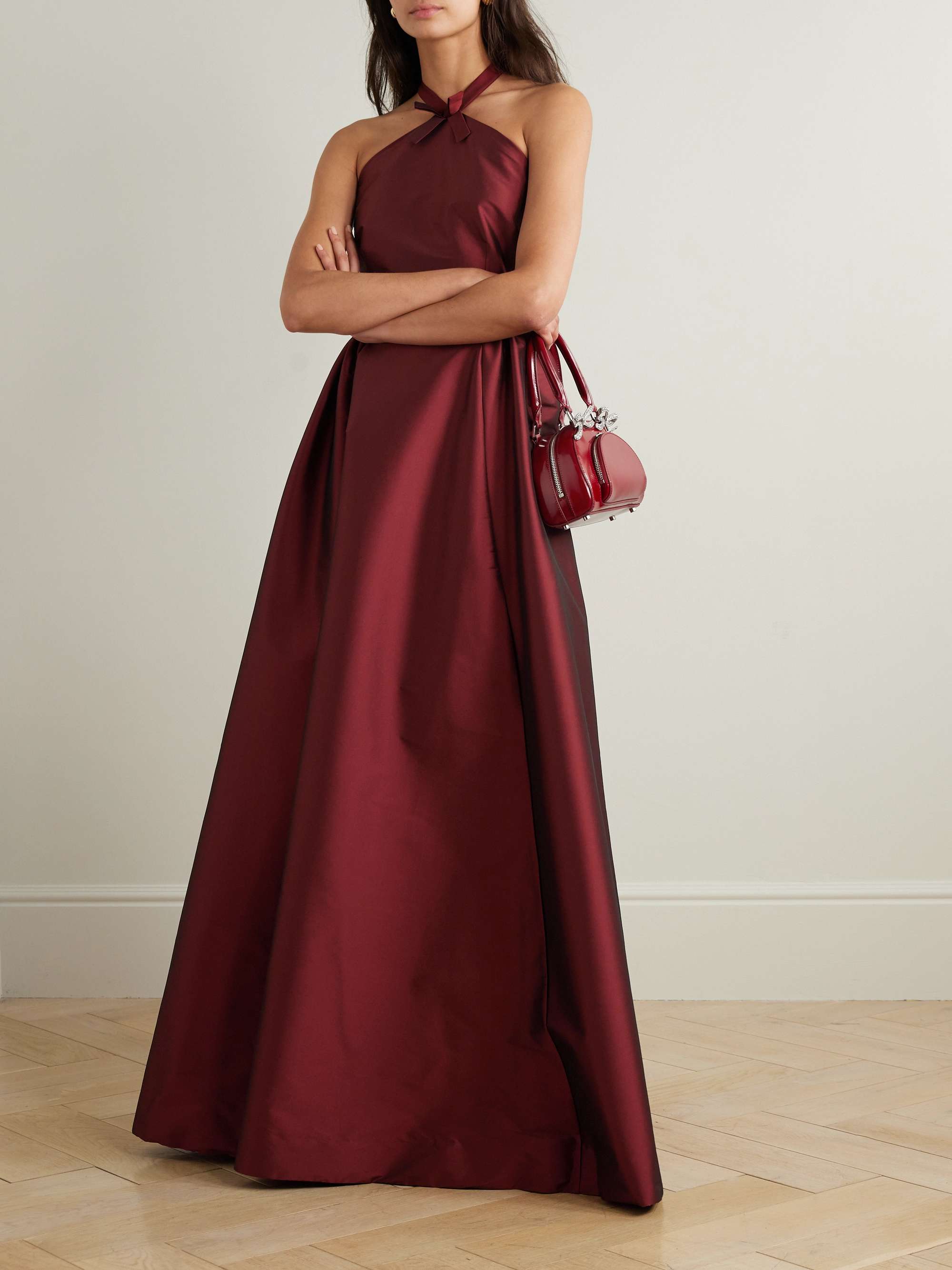 Jones taffeta halterneck gown view