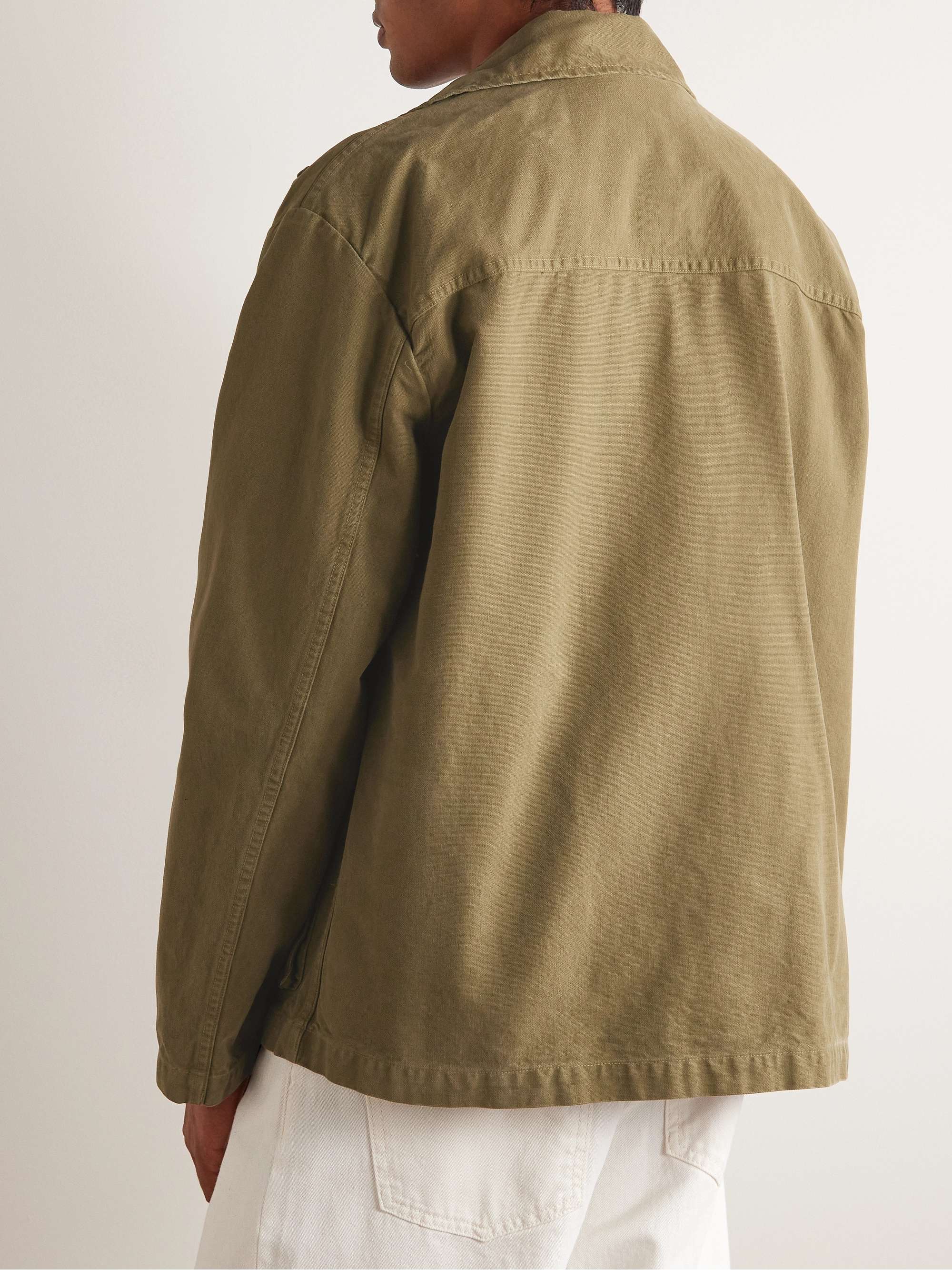 Ronnoc Garment-Dyed Cotton-Canvas Overshirt view