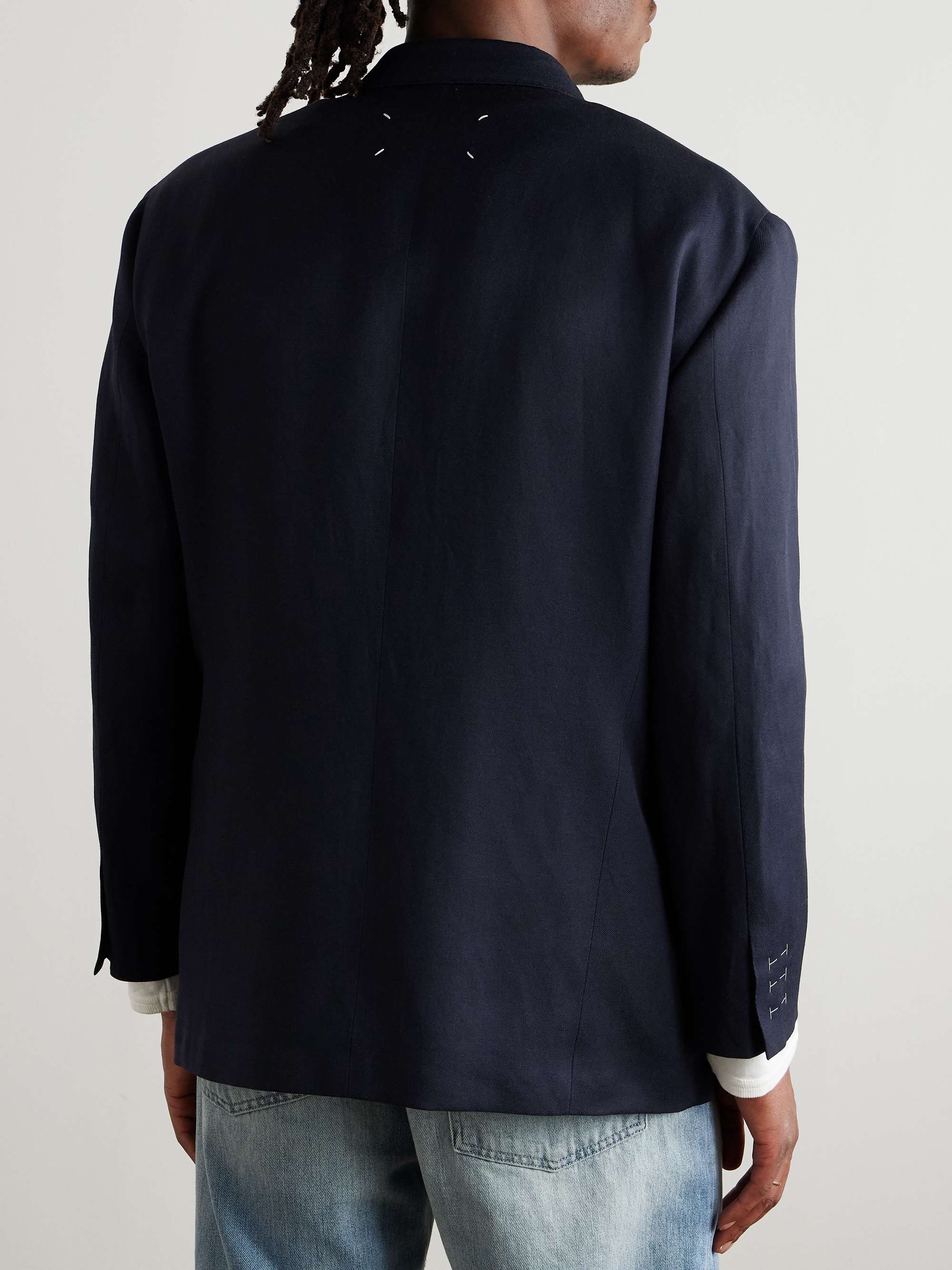 Wool and Linen-Blend Blazer view