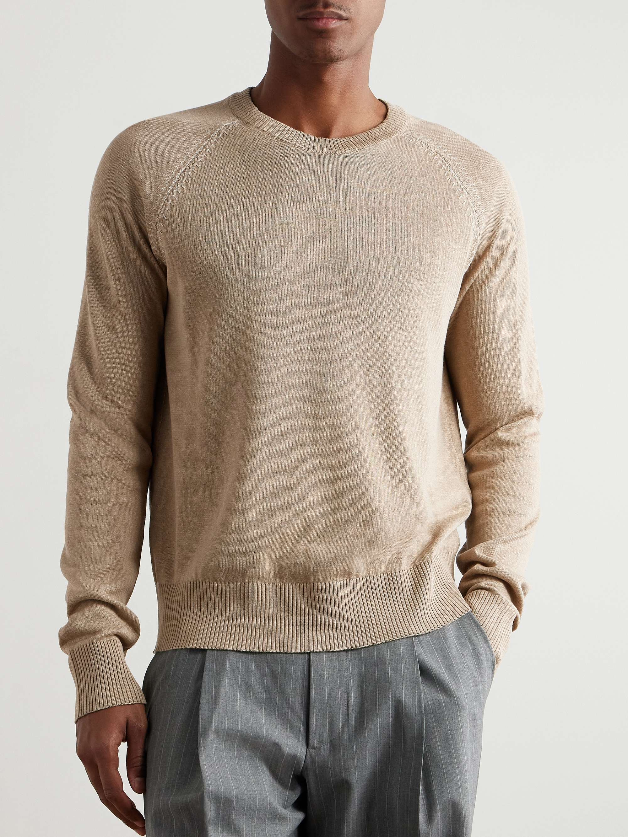 Silk and Linen-Blend Sweater view