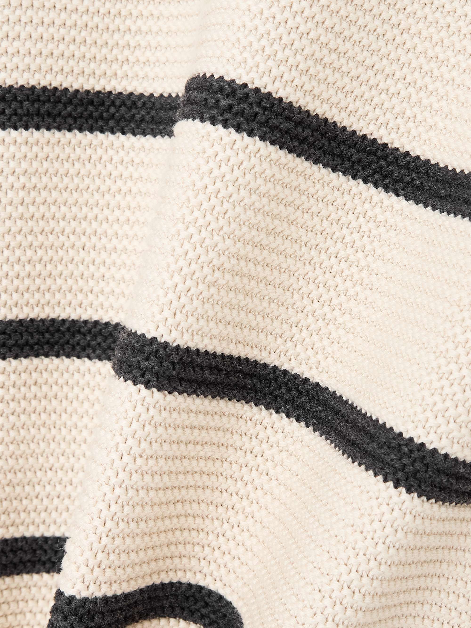 Bead-embellished striped cotton sweater view
