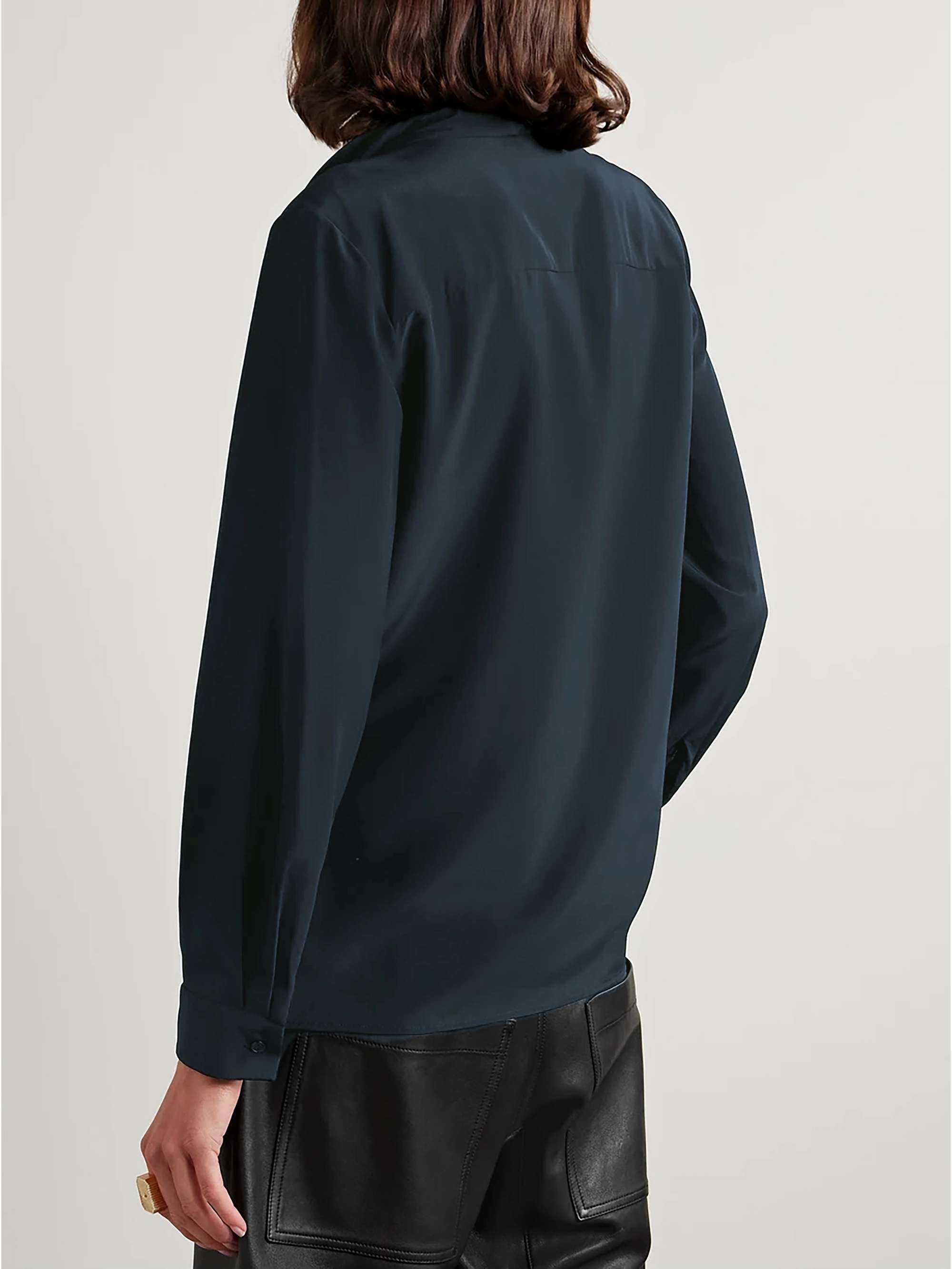 Angelique tie-neck silk crepe de chine blouse view