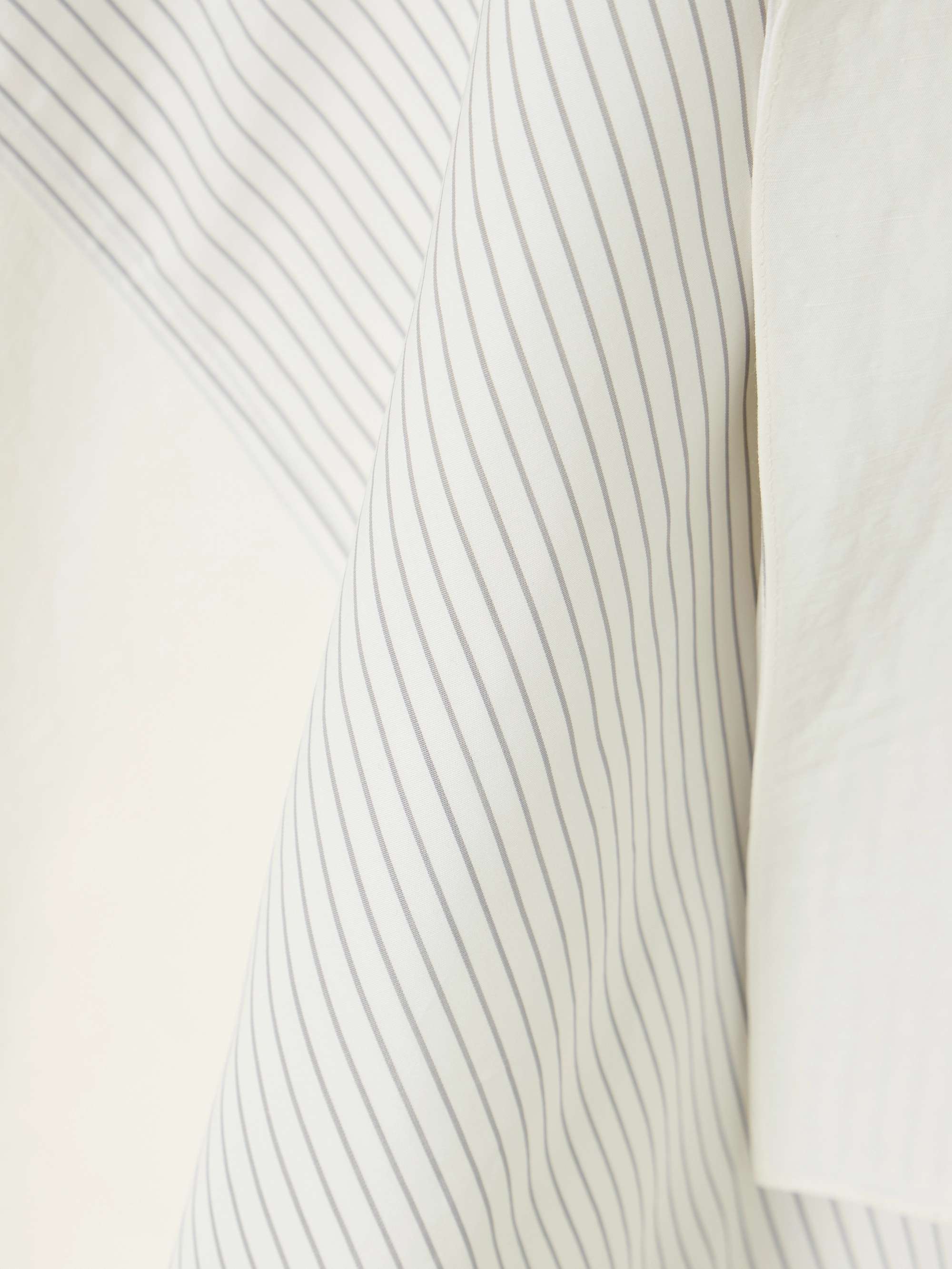 Asymmetric striped patchwork cotton-poplin midi skirt view