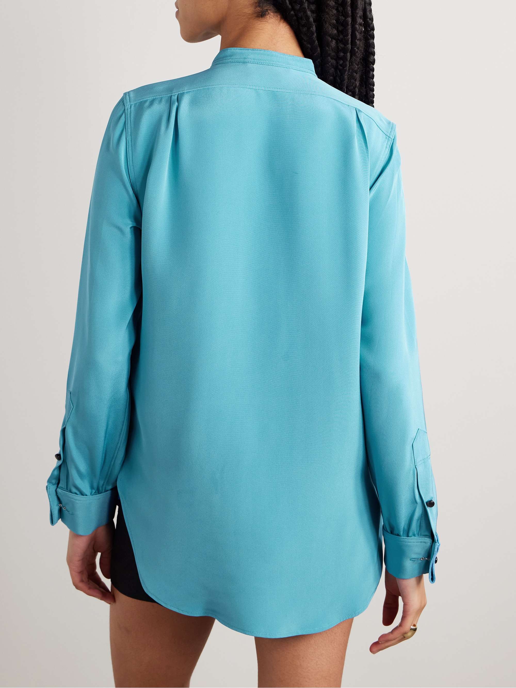 Silas appliquéd silk shirt view