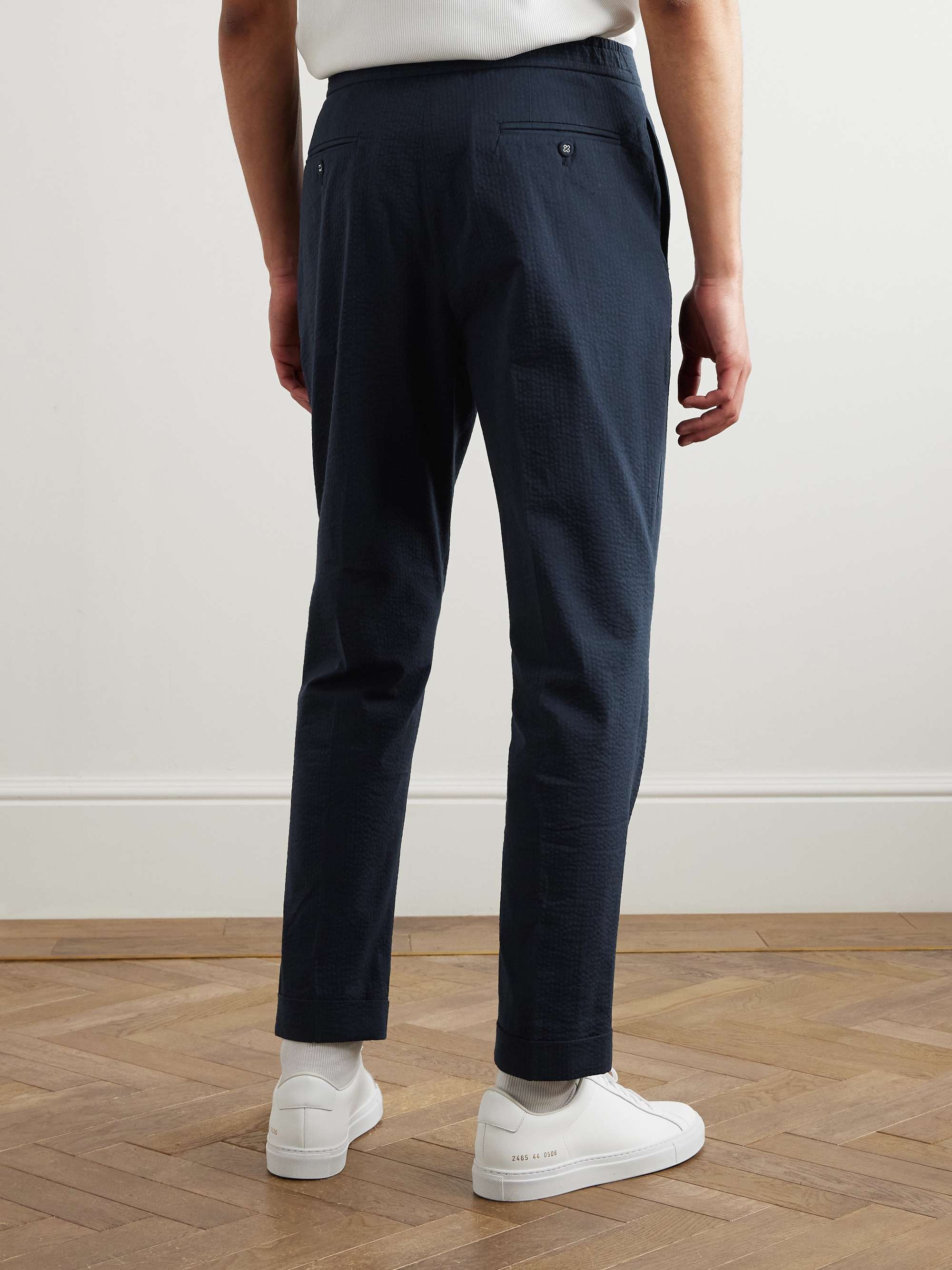 Joseph Tapered Cotton-Seersucker Suit Trousers view
