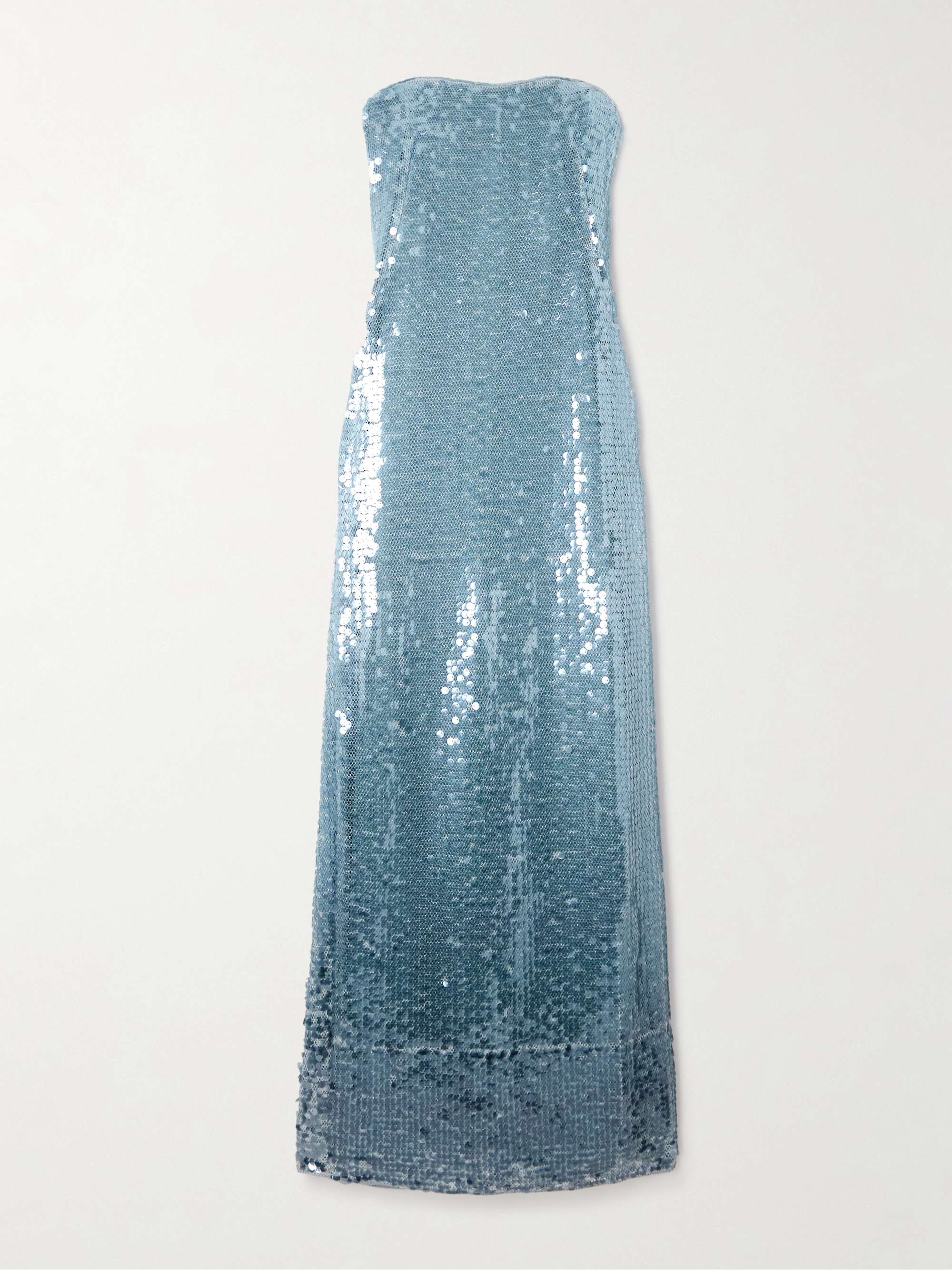 Leilani strapless sequined crepe gown view