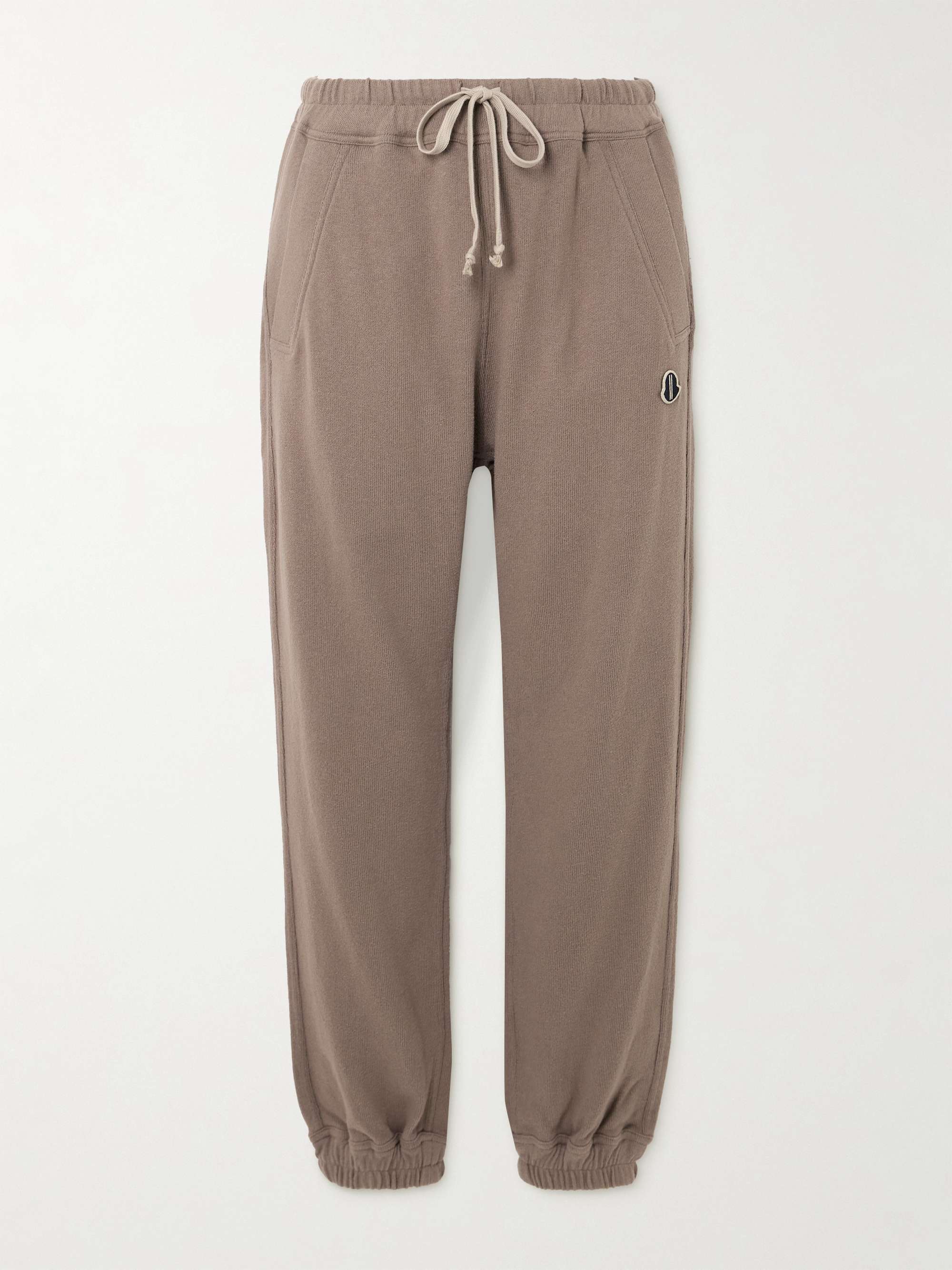 + Moncler appliquéd cotton-jersey track pants view