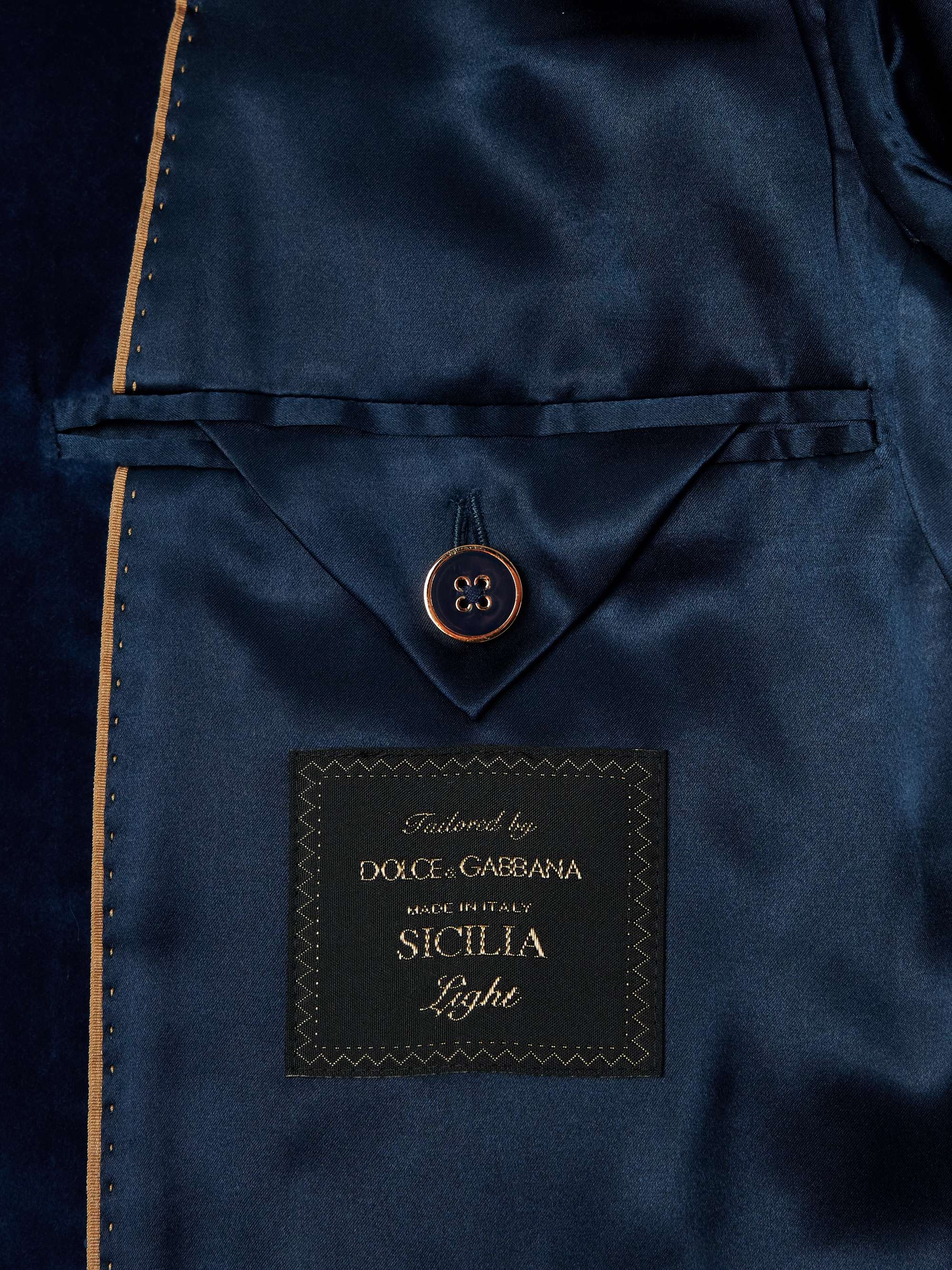 Sicilia Cotton-Velvet Blazer view