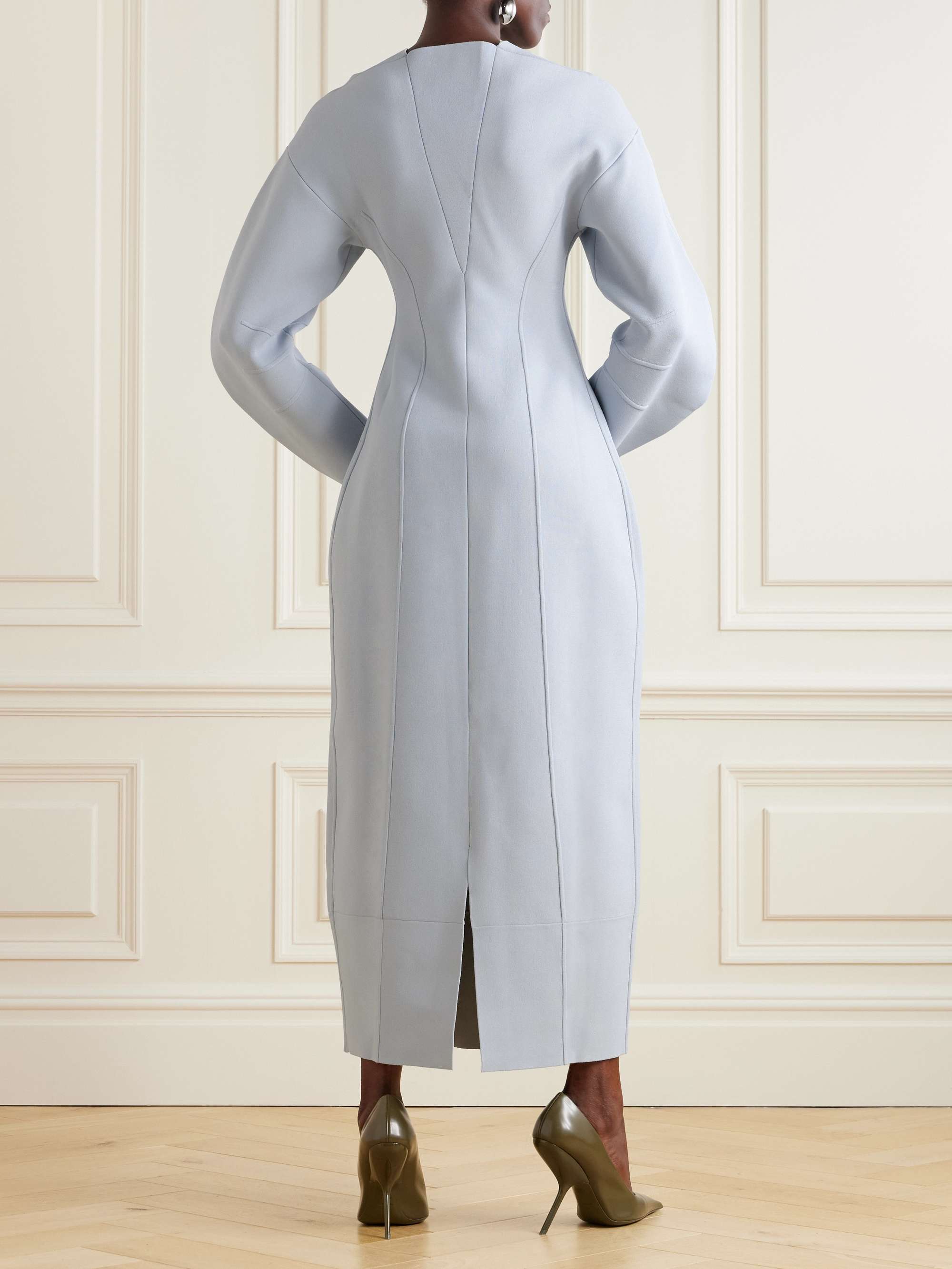 Paneled knitted maxi dress view