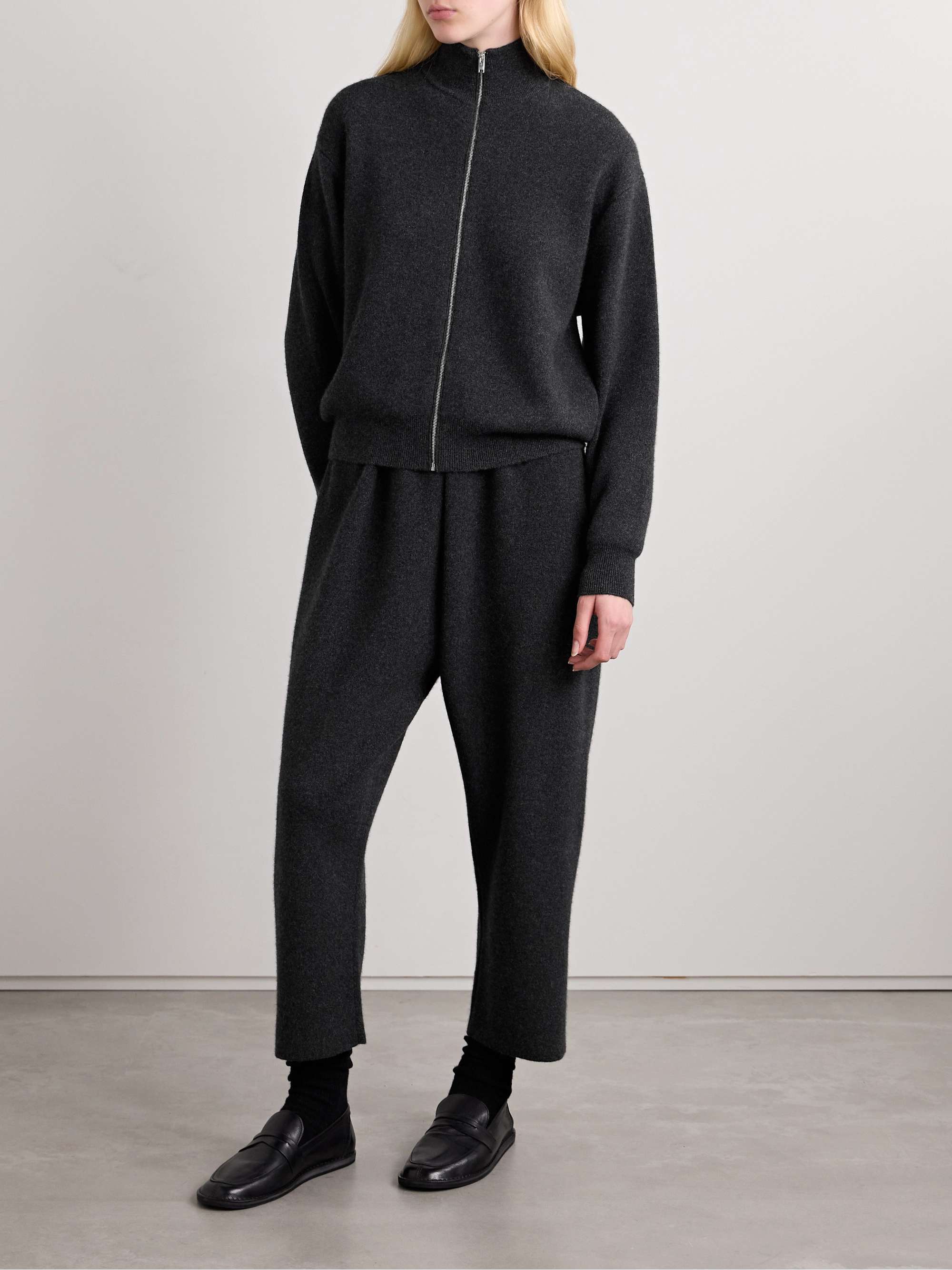 Herea cropped brushed-cashmere tapered pants view