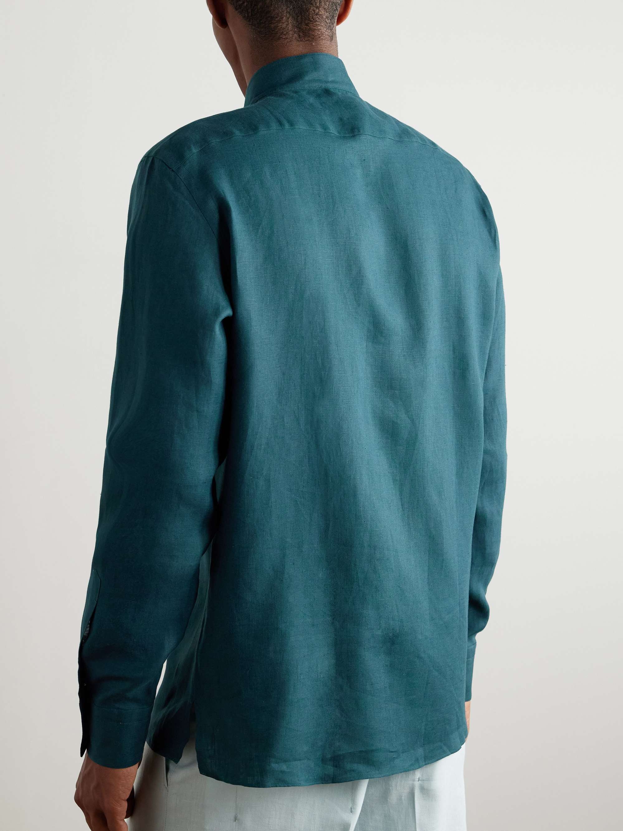 Grandad-Collar Oasi Linen Shirt view