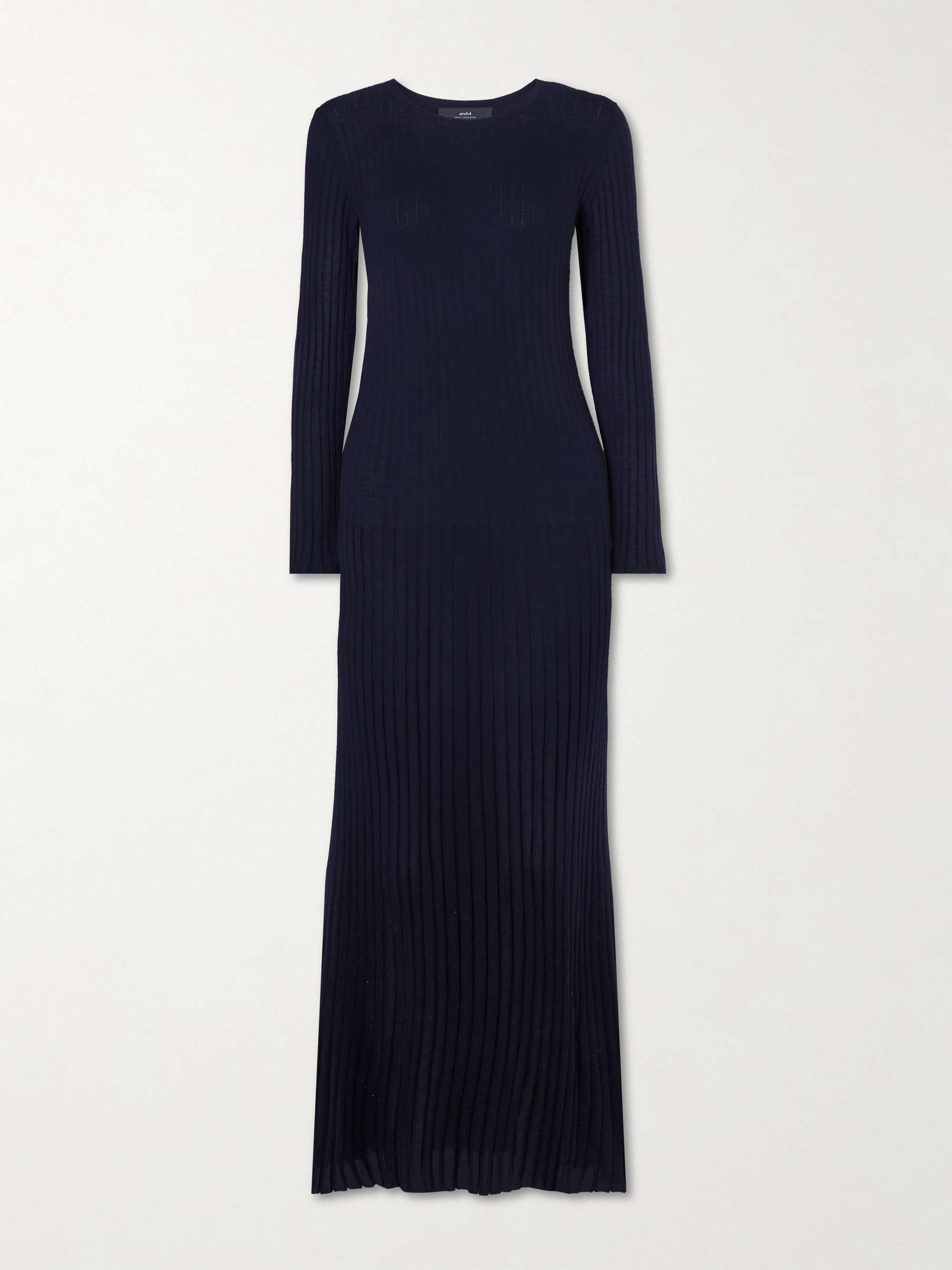 Fliss ribbed organic cashmere maxi dress view