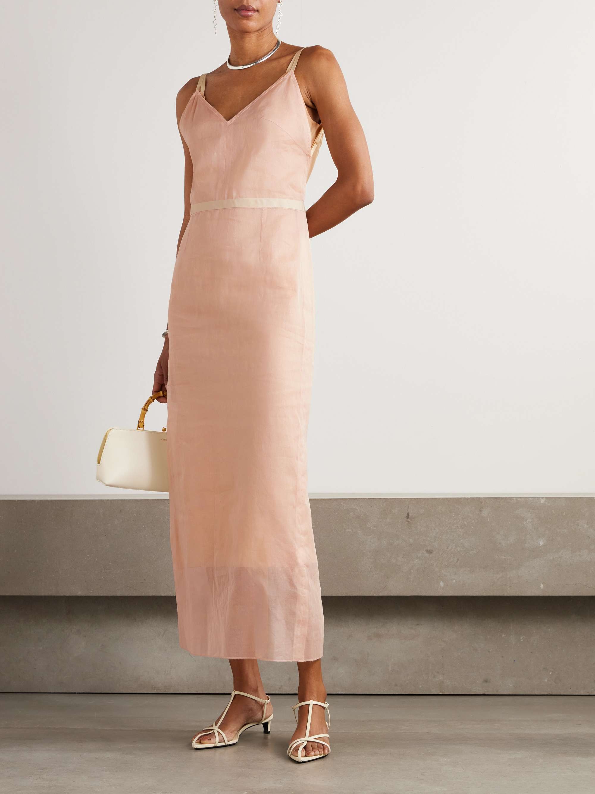 Layered cotton-gauze gown view