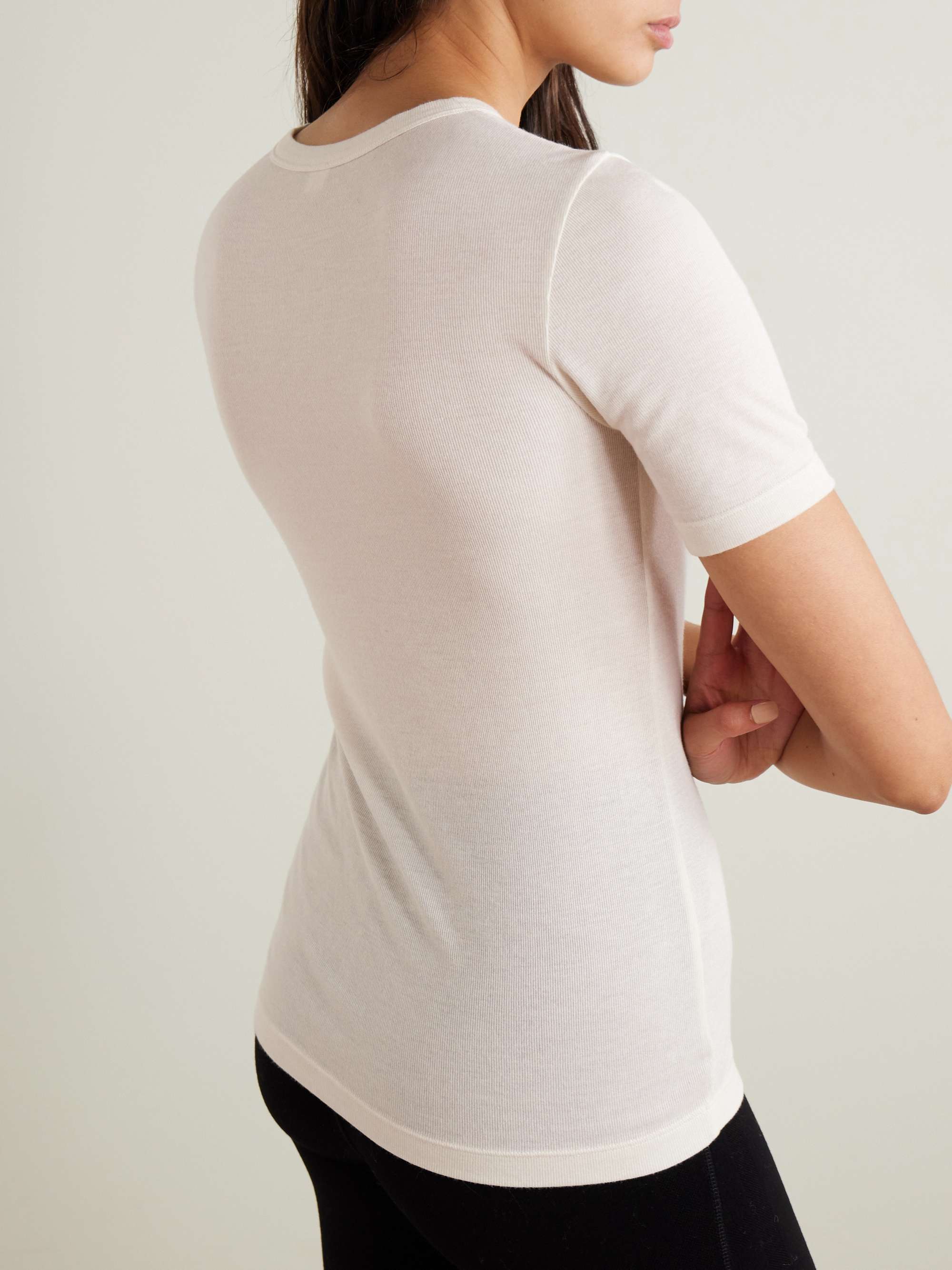 Ribbed-knit T-shirt view