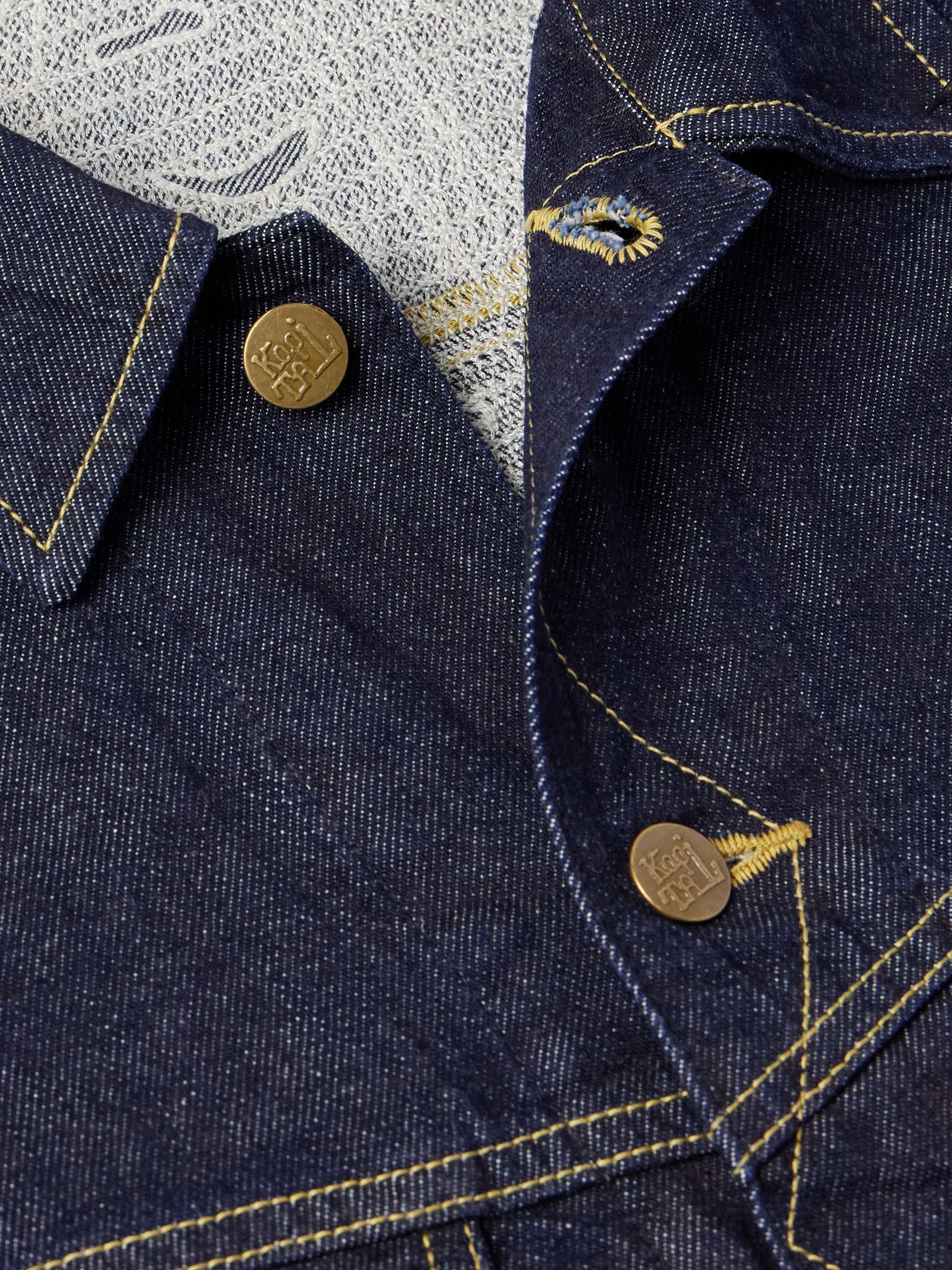 Crochet-Trimmed Denim Jacket view