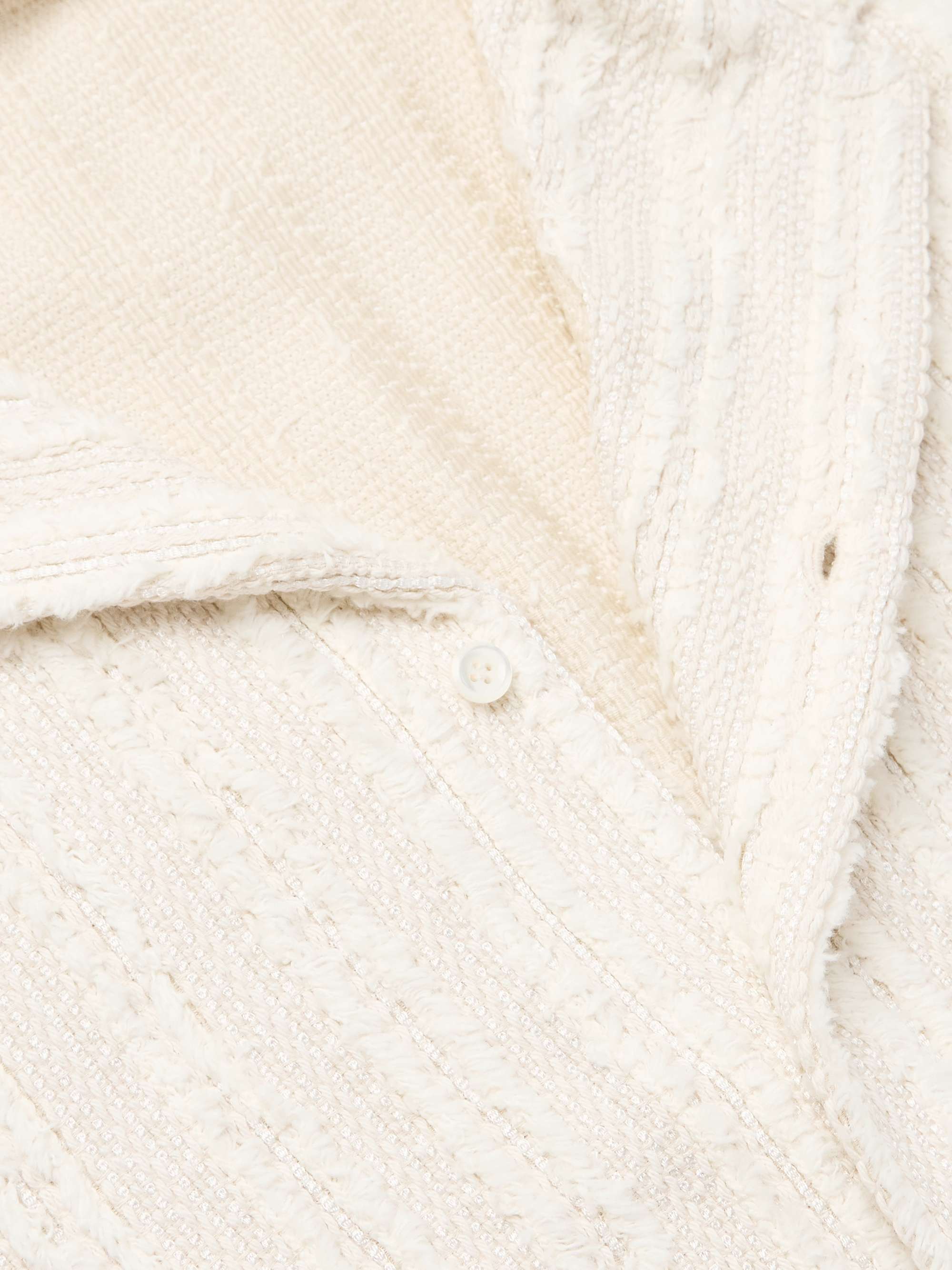 Noam Convertible-Collar Striped Bouclé Shirt view