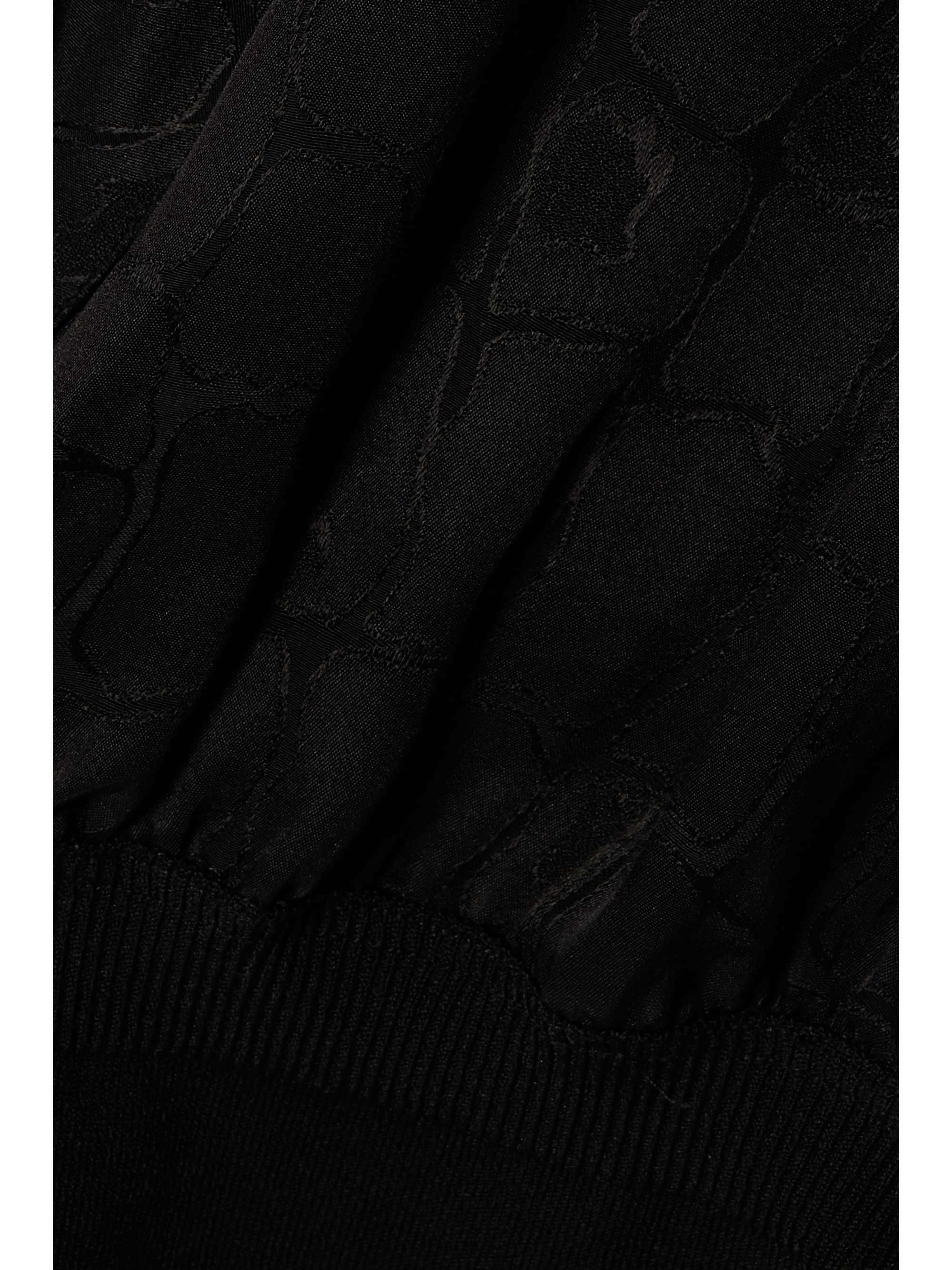 Archetypes hooded satin-jacquard bodysuit view