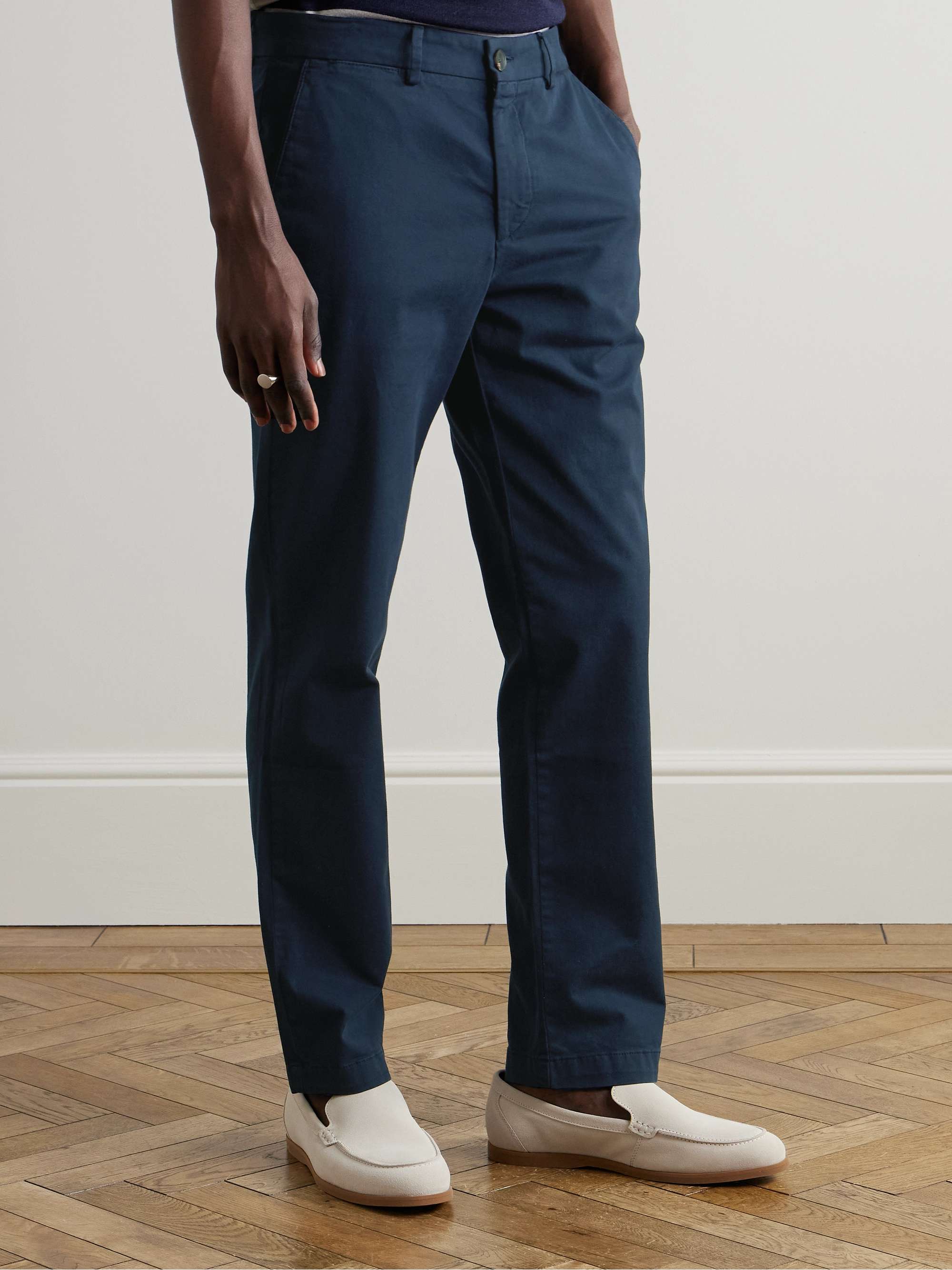 Samuel Straight-Leg Organic Cotton-Blend Twill Chinos view