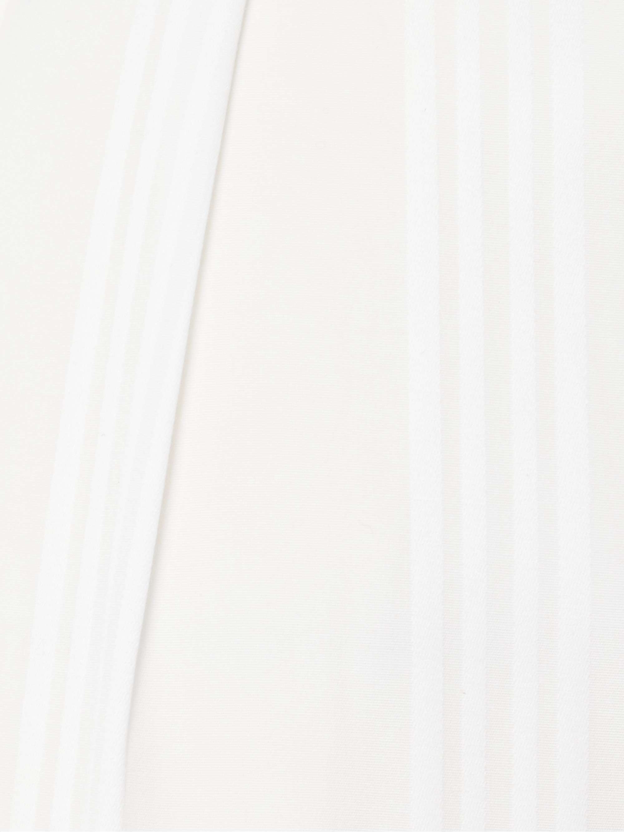 Pleated striped organic cotton-jacquard wide-leg pants view