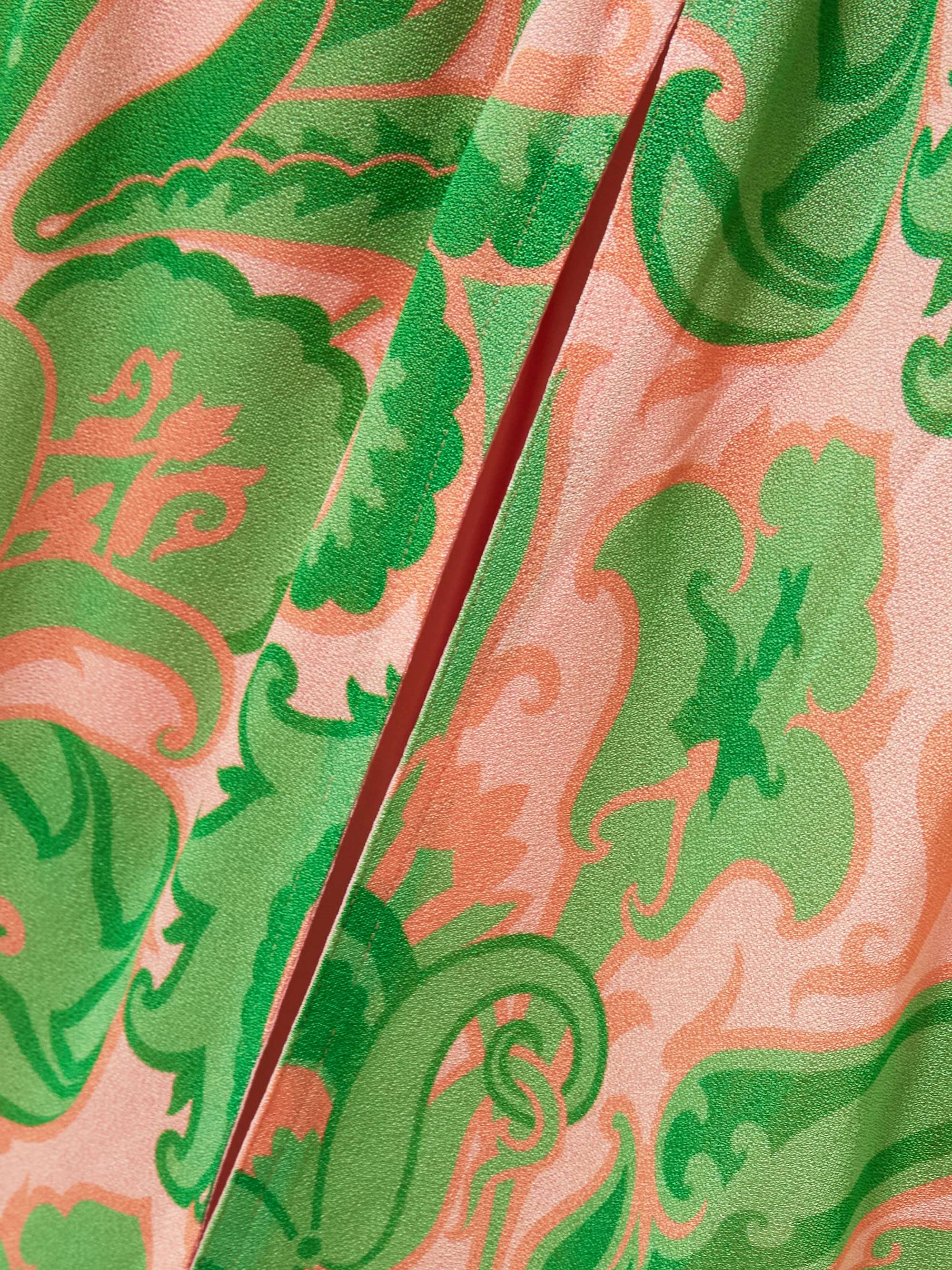 Cutout printed satin maxi dress view