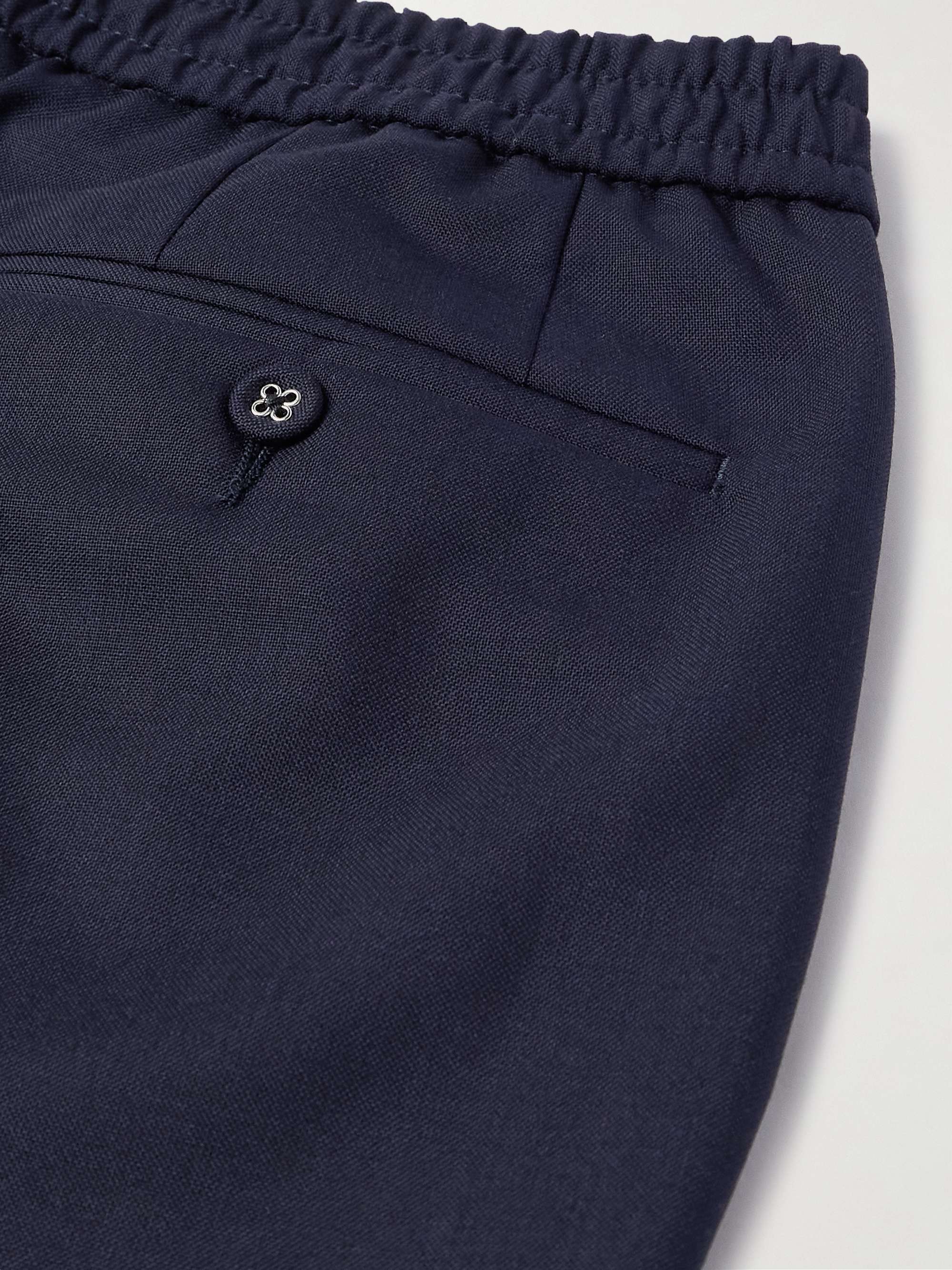 Drew Tapered Pleated Wool Trousers view