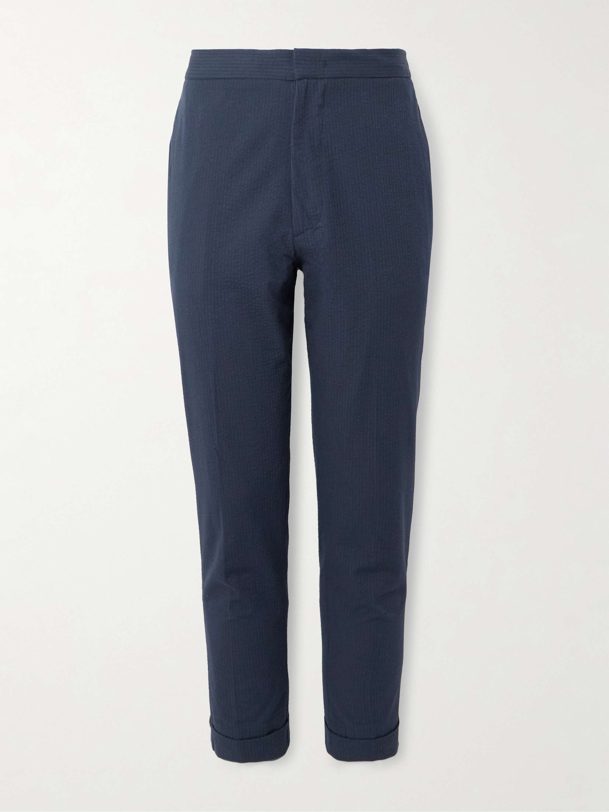 Joseph Tapered Cotton-Seersucker Suit Trousers view