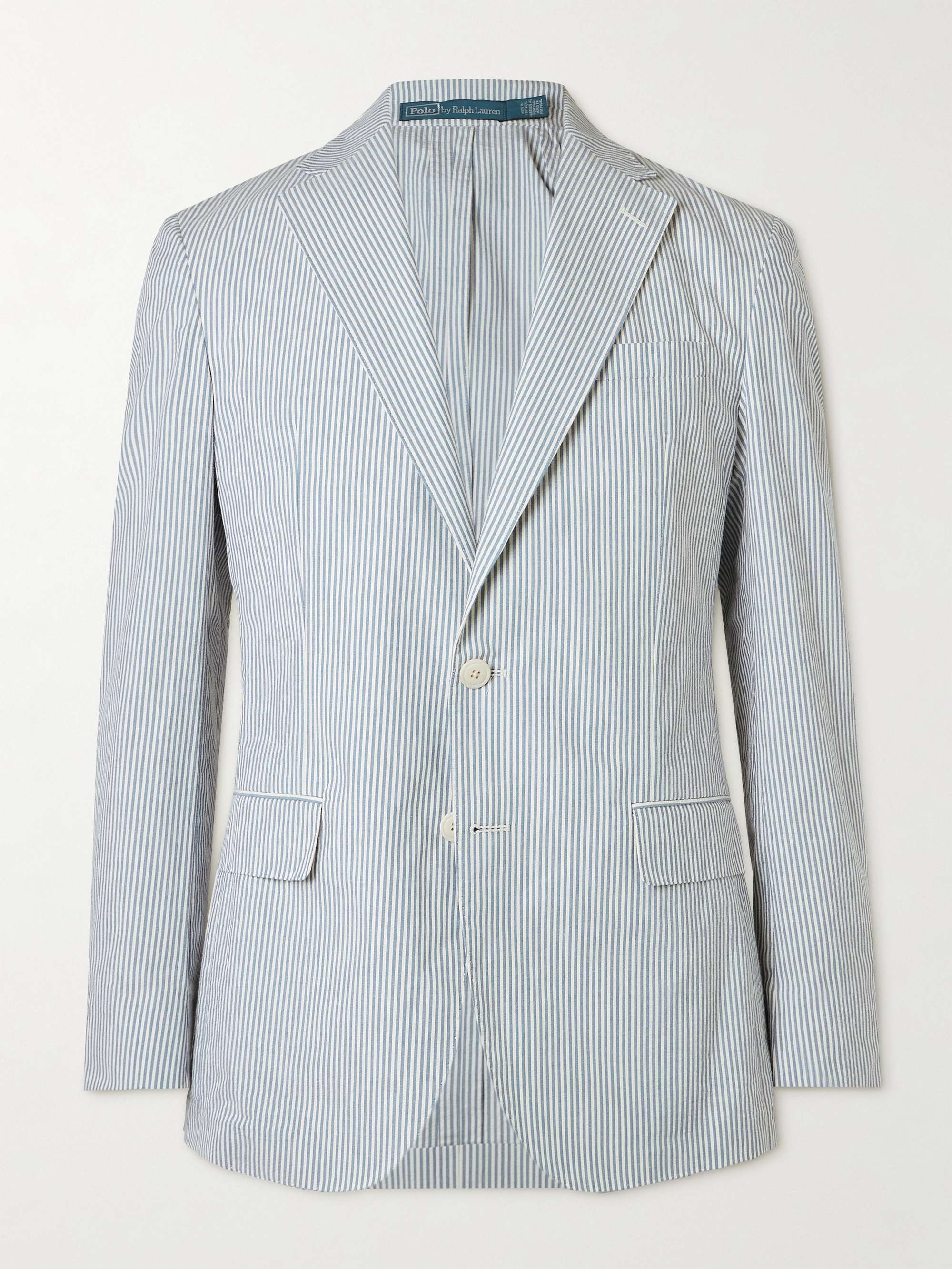 Striped Cotton-Seersucker Blazer view