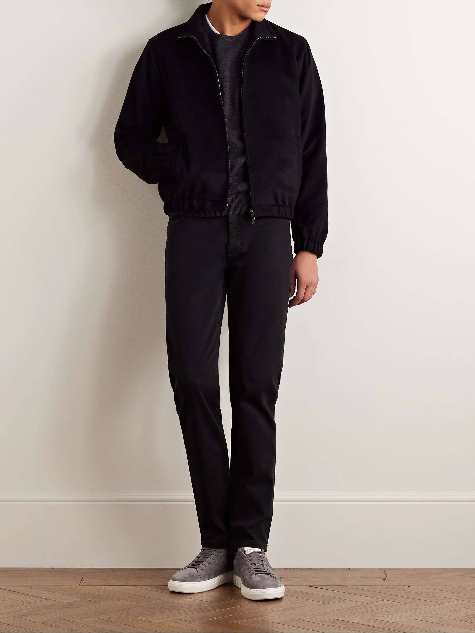 Roccia Slim-Fit Cotton-Blend Twill Trousers view