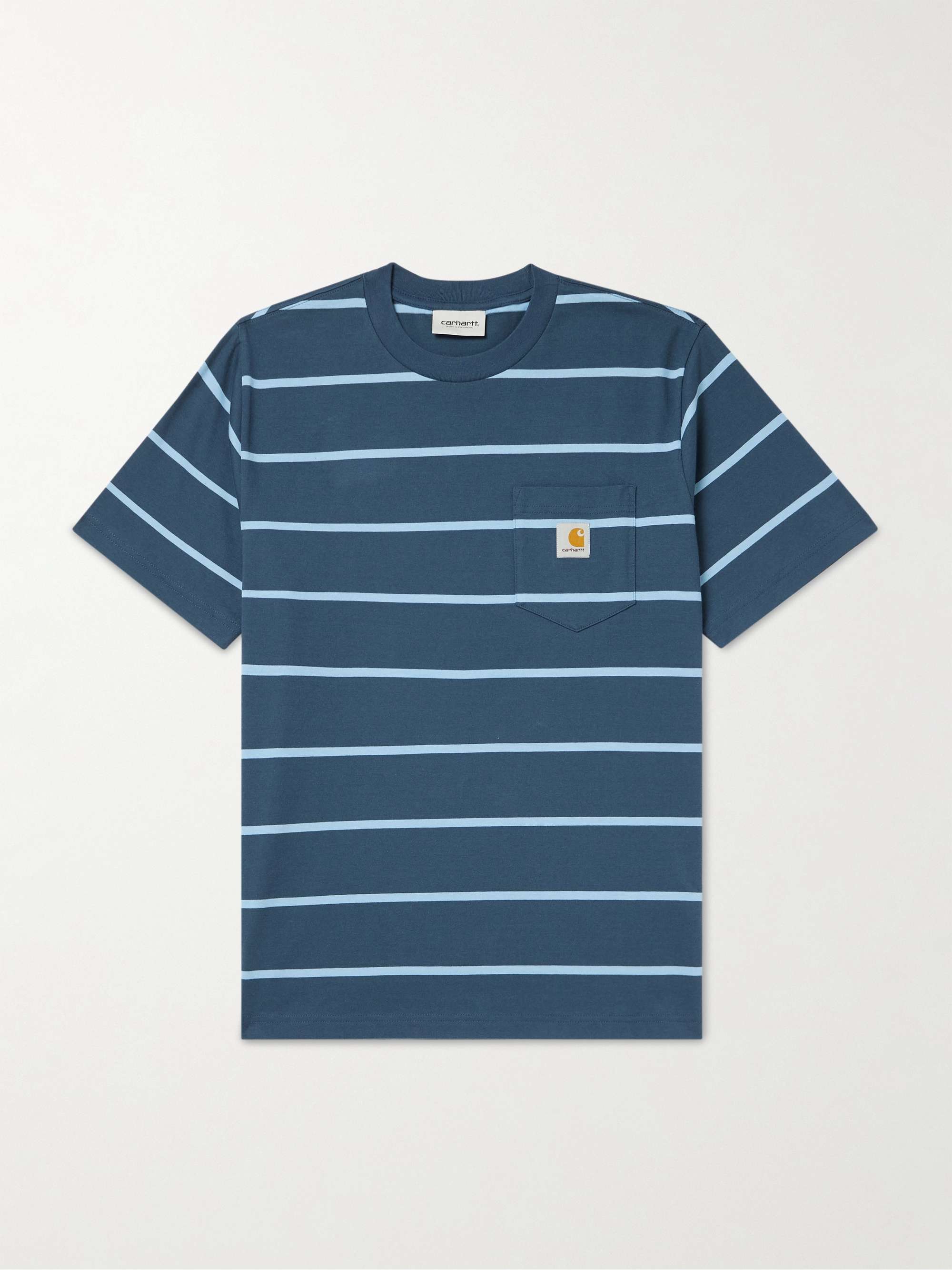 Aiken Logo-Appliquéd Striped Cotton-Jersey T-Shirt view