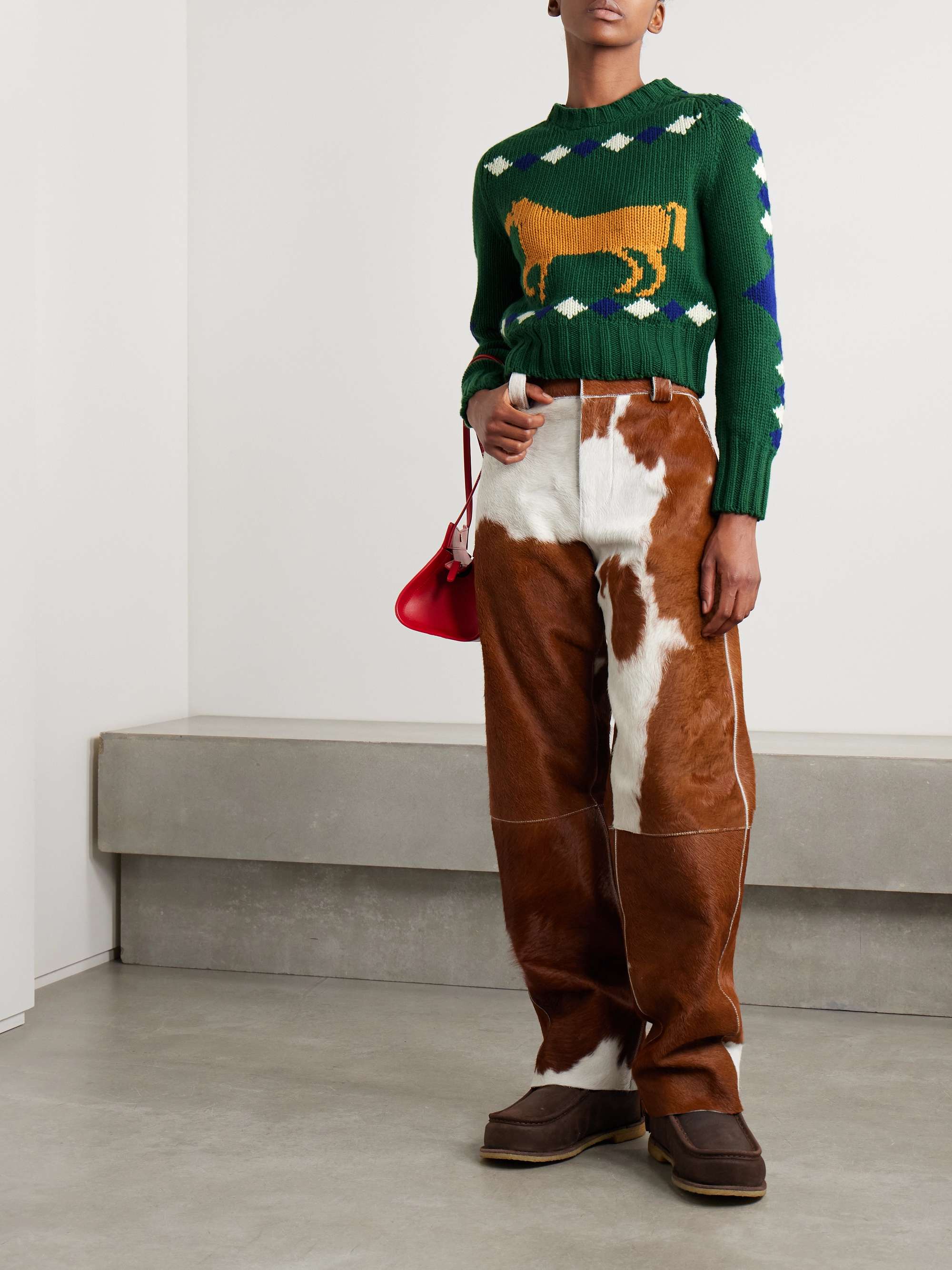 Diamond Corral intarsia wool sweater view