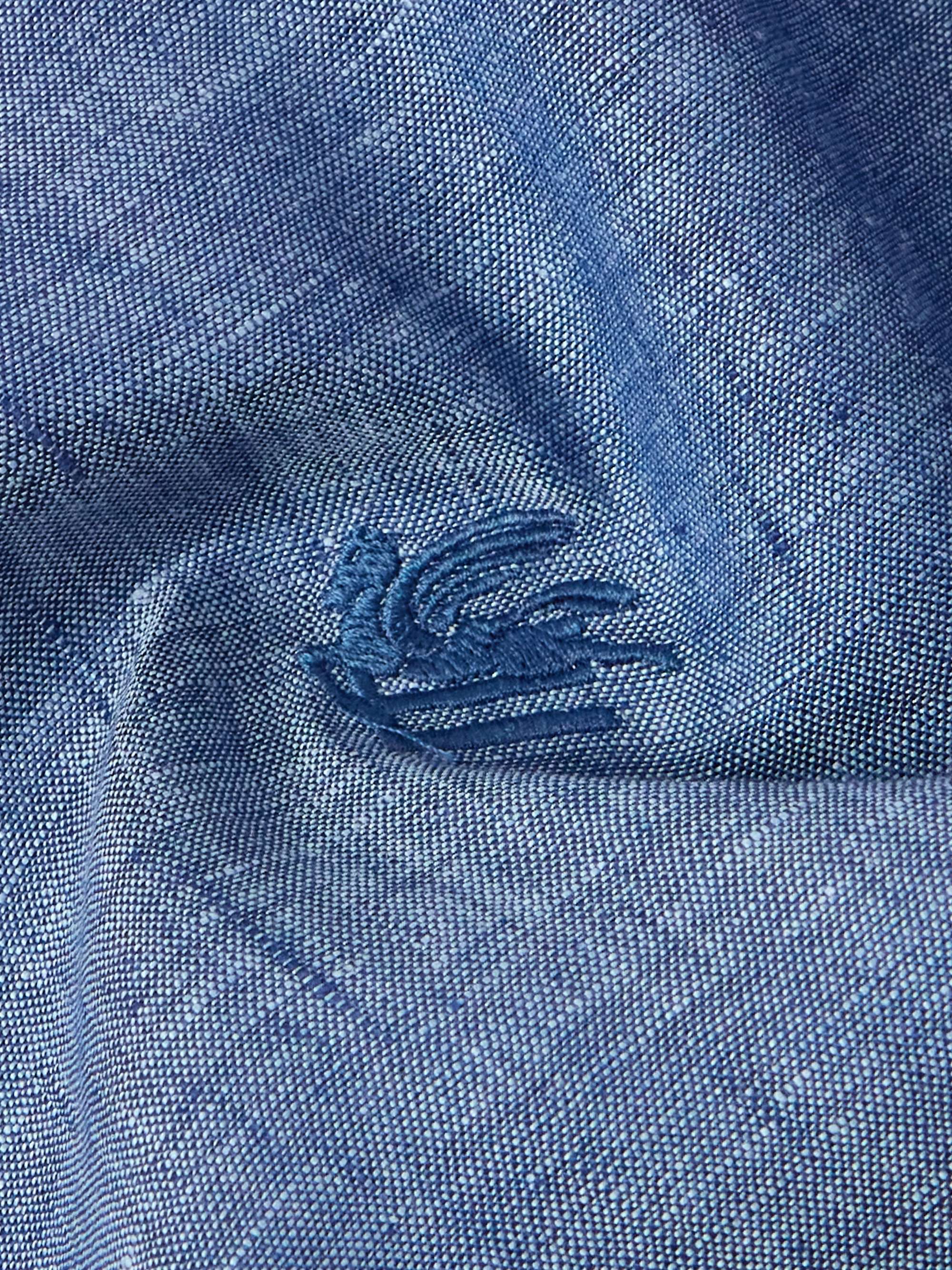 Logo-Embroidered Linen Shirt view