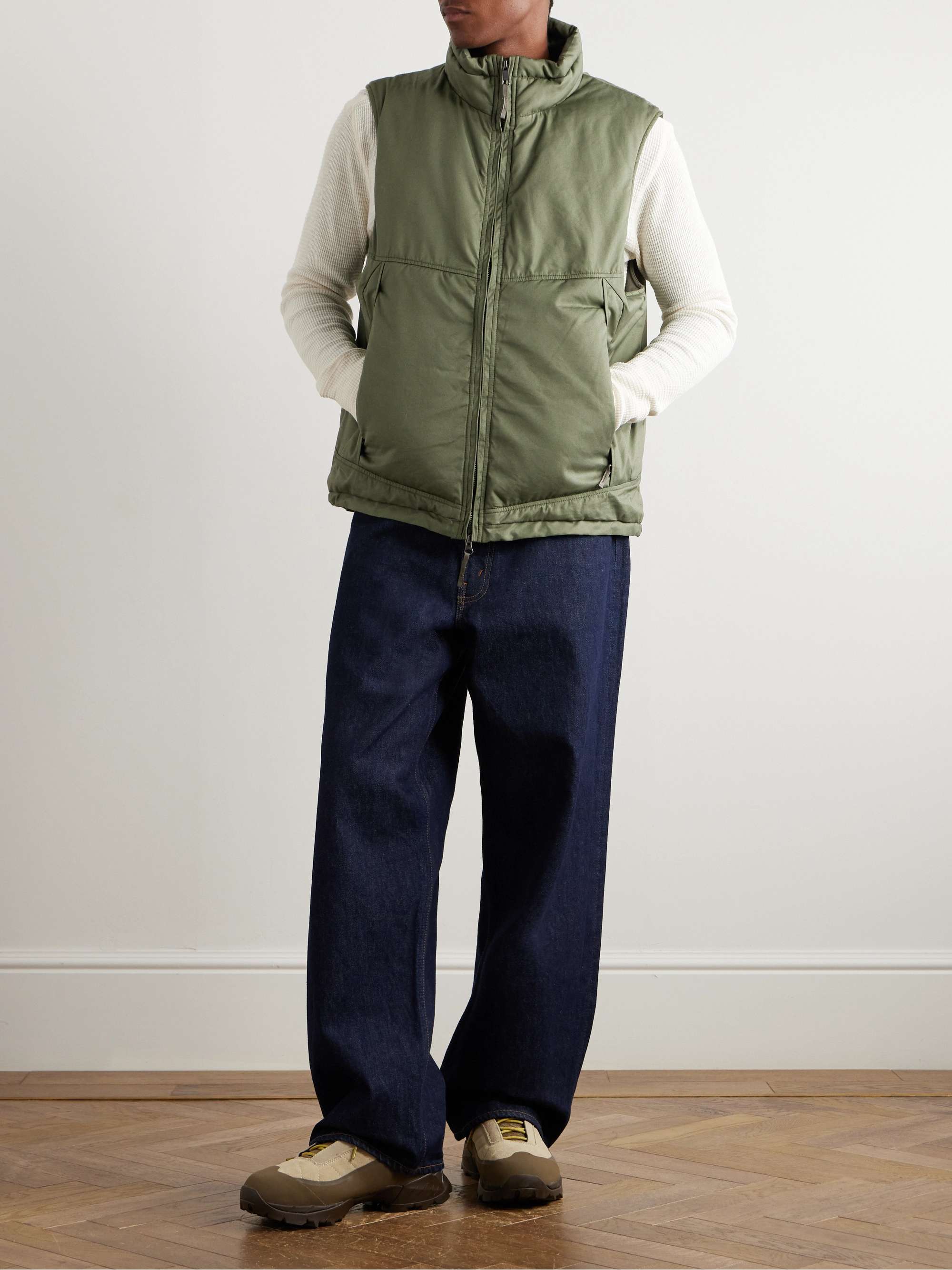 Padded Cotton-Blend Gilet view