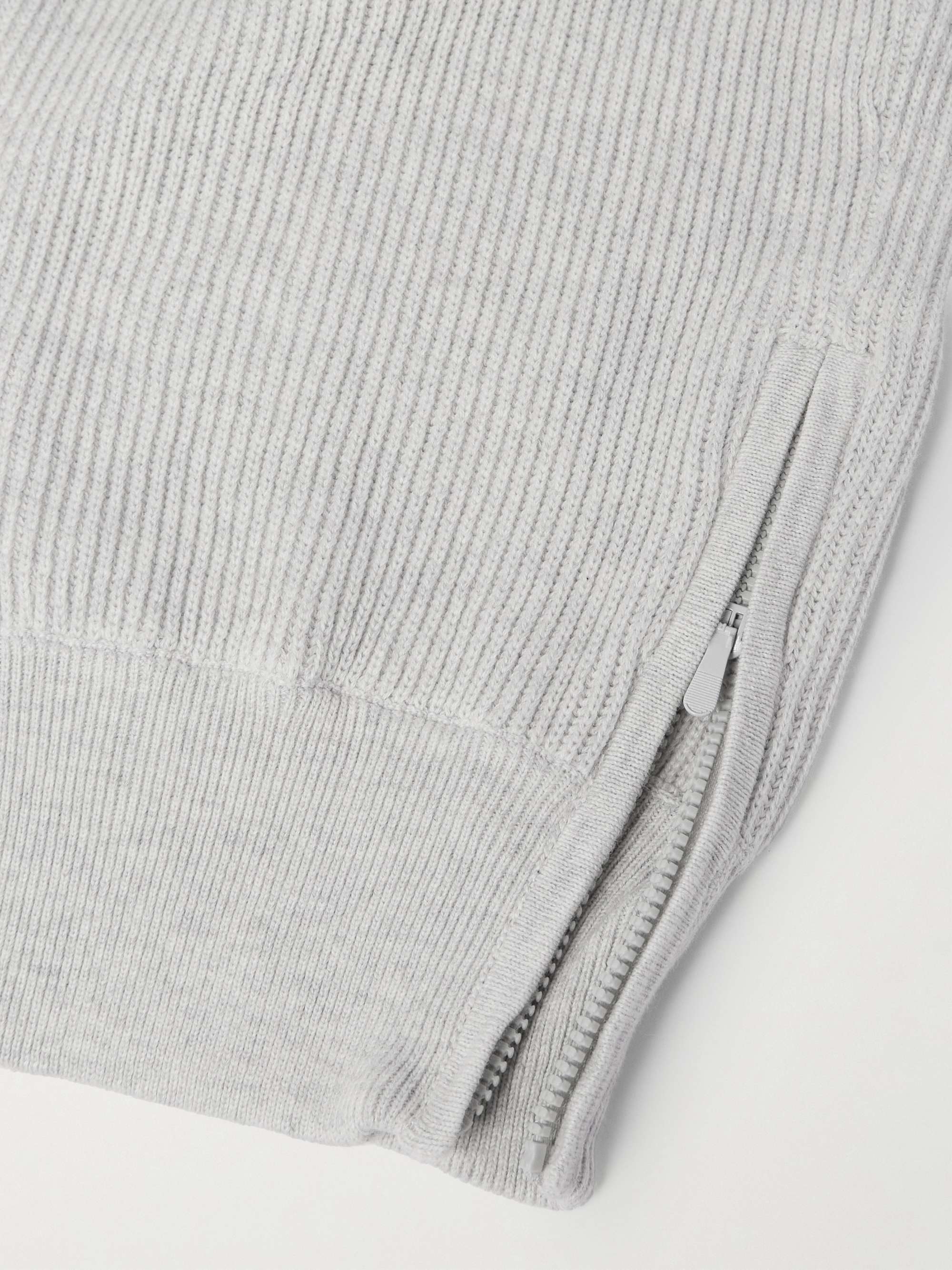 Tapered Ribbed Cotton Sweatpants view