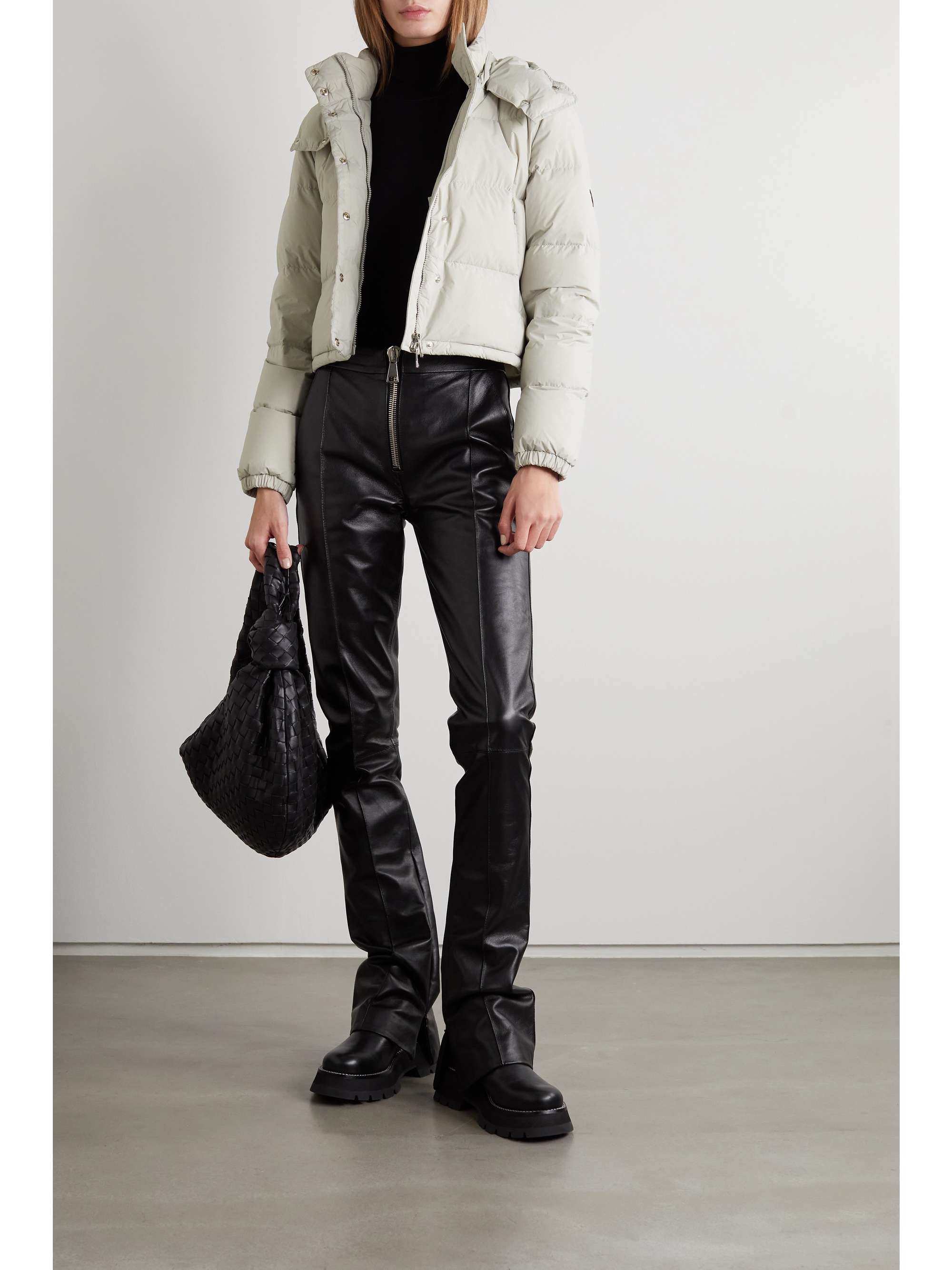 Avoine hooded quilted shell down jacket view
