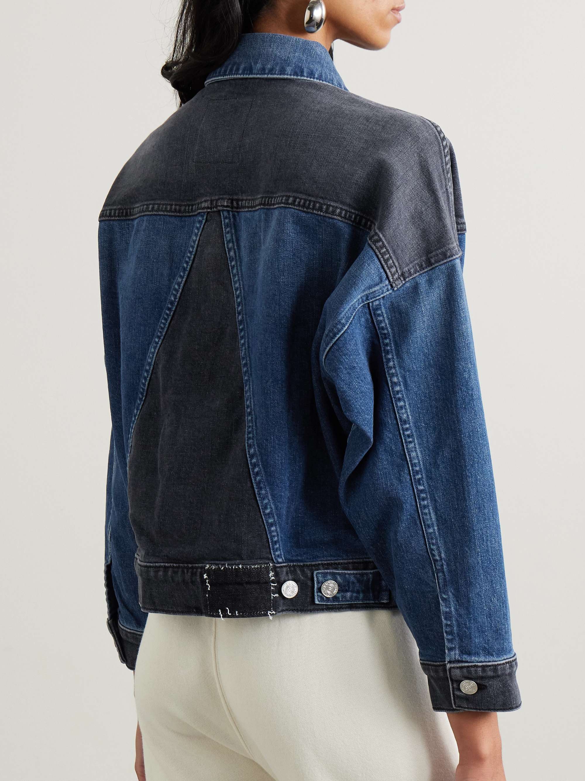 The Triangle Drifter patchwork denim jacket view