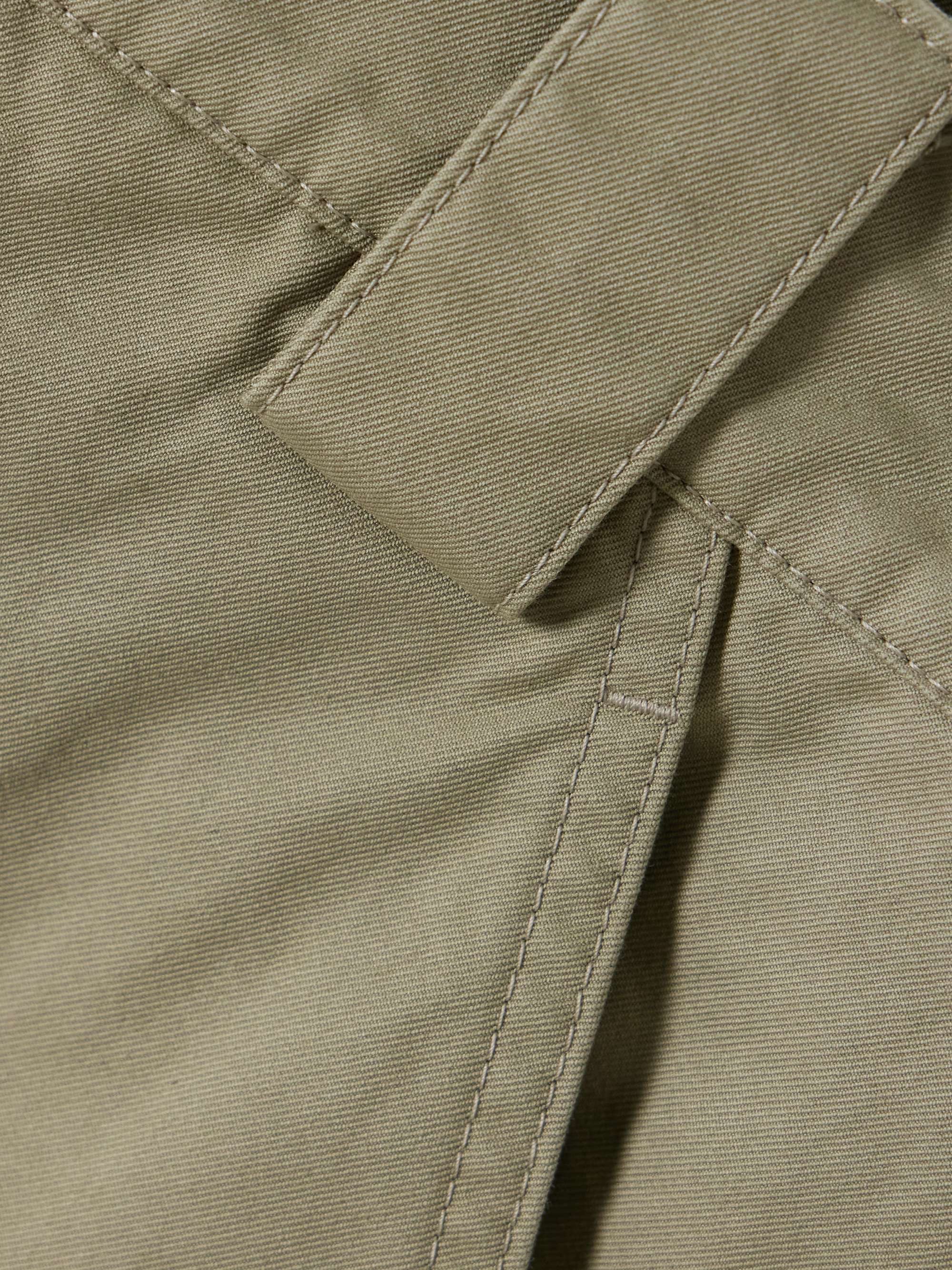 Slim-fit flared organic cotton pants view