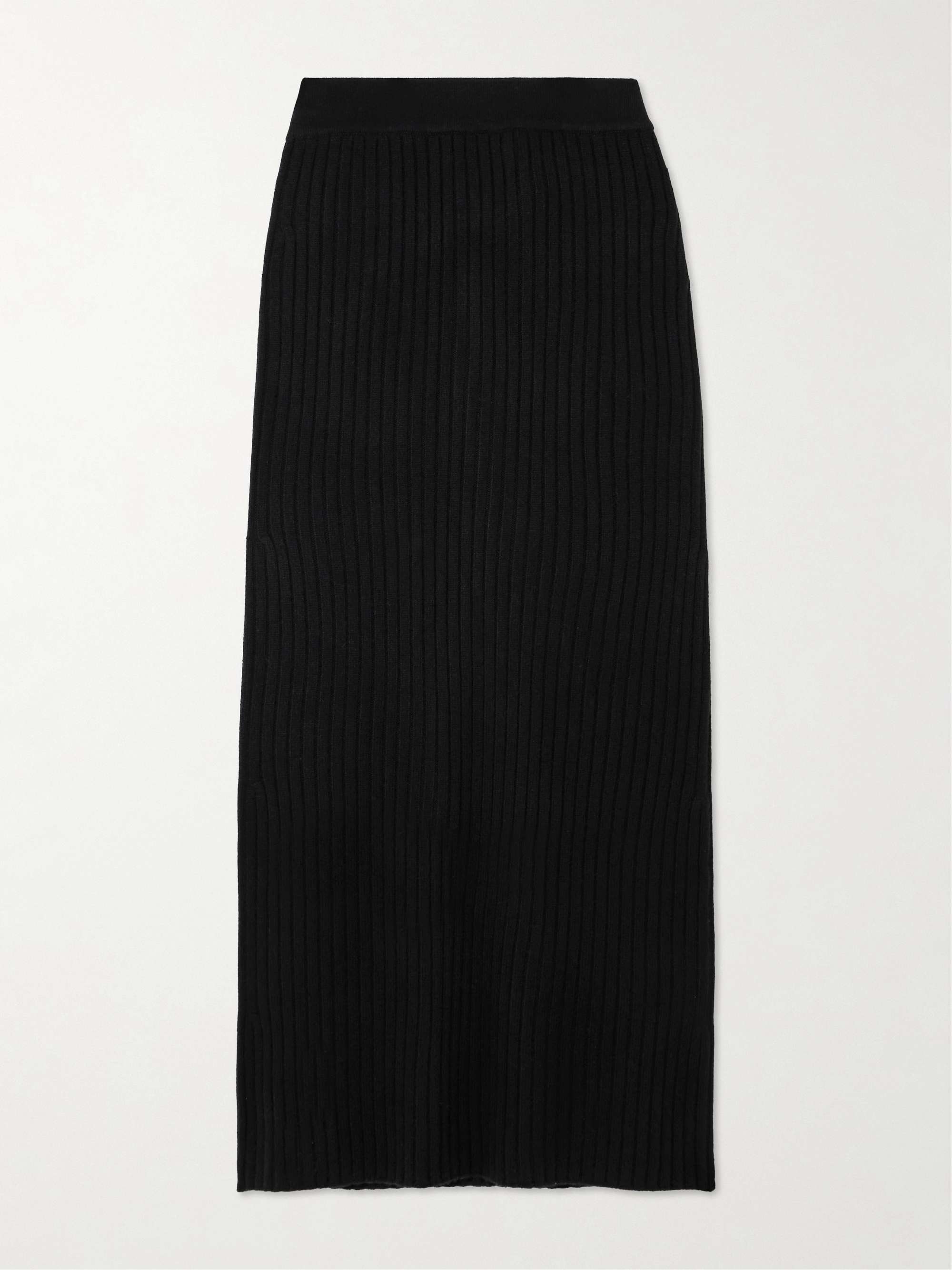 Lisa ribbed cashmere maxi skirt view