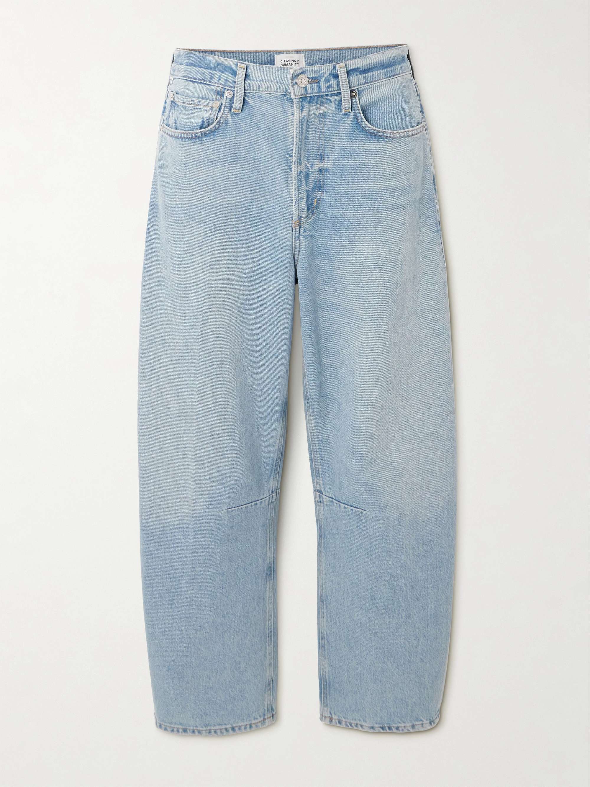 Miro mid-rise barrel-leg recycled jeans view