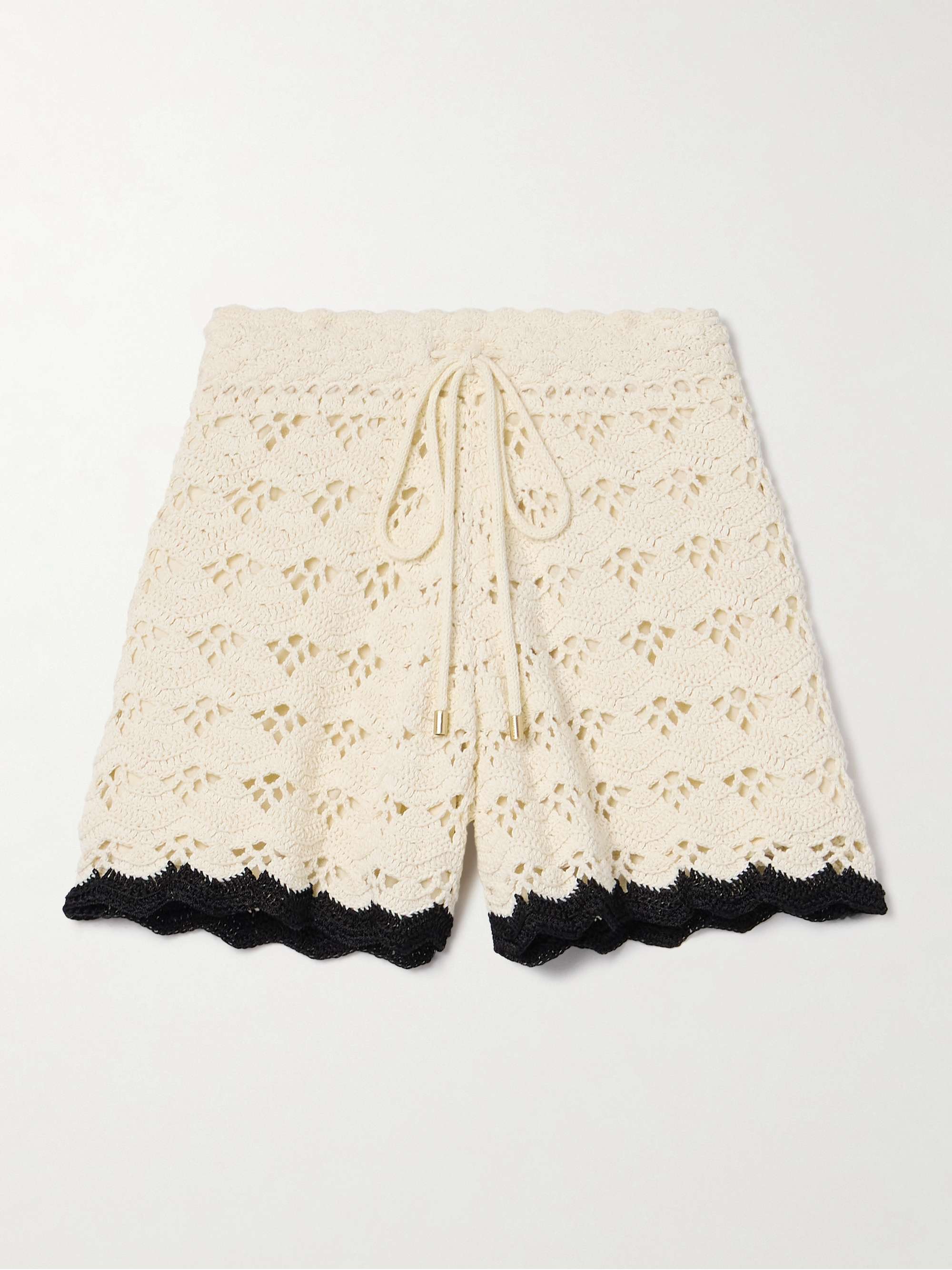 Rhiannon crocheted cotton shorts view