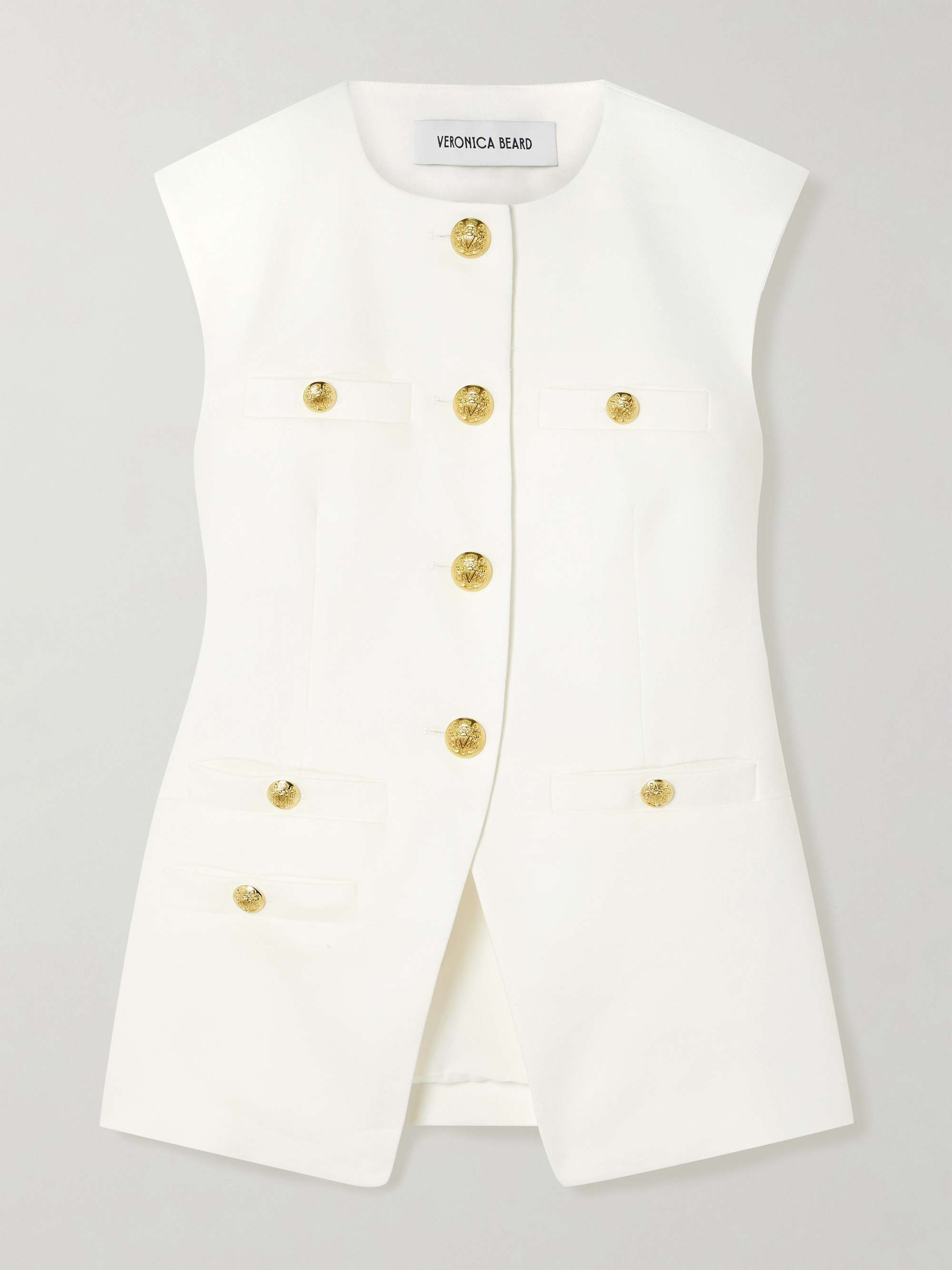 Tamara linen-blend twill vest view