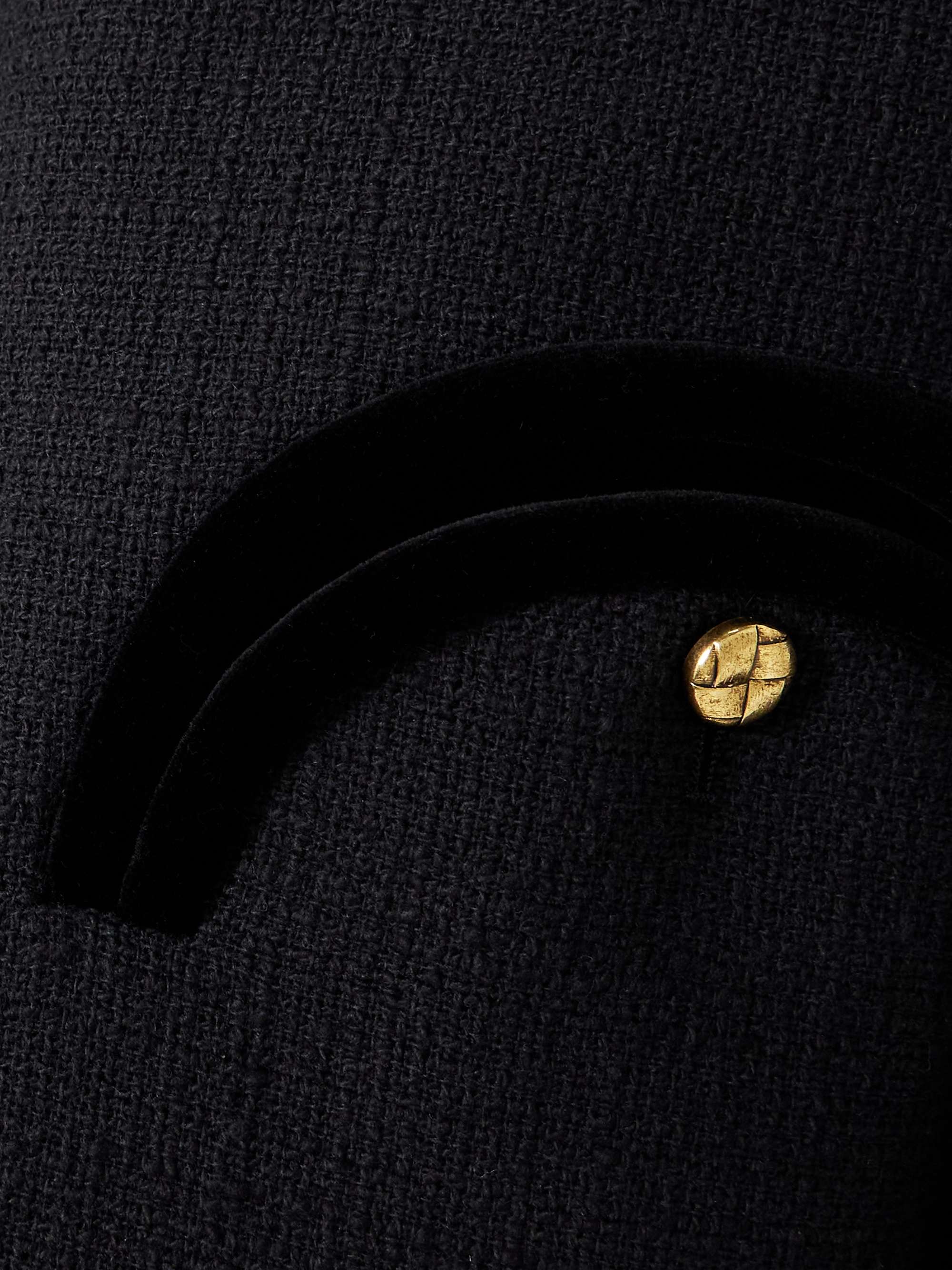 Missy Gliss velvet-trimmed cotton-blend bouclé jacket view