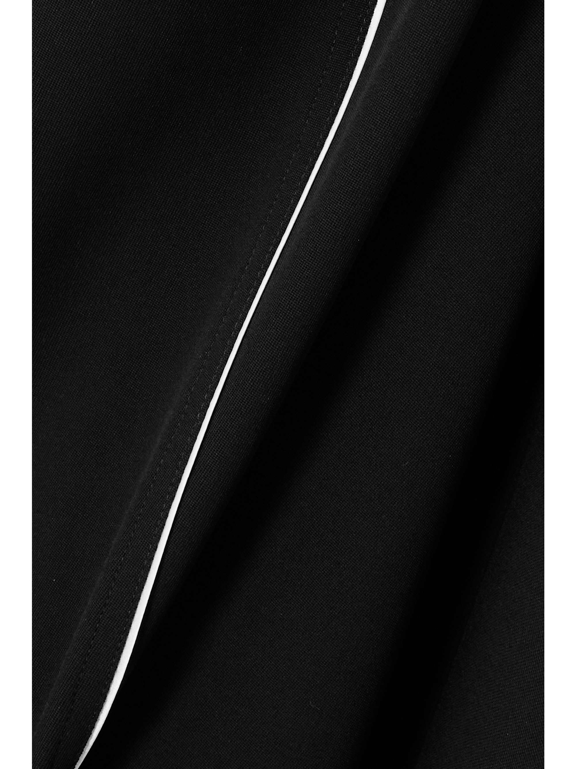 Piped stretch-wool straight-leg pants view