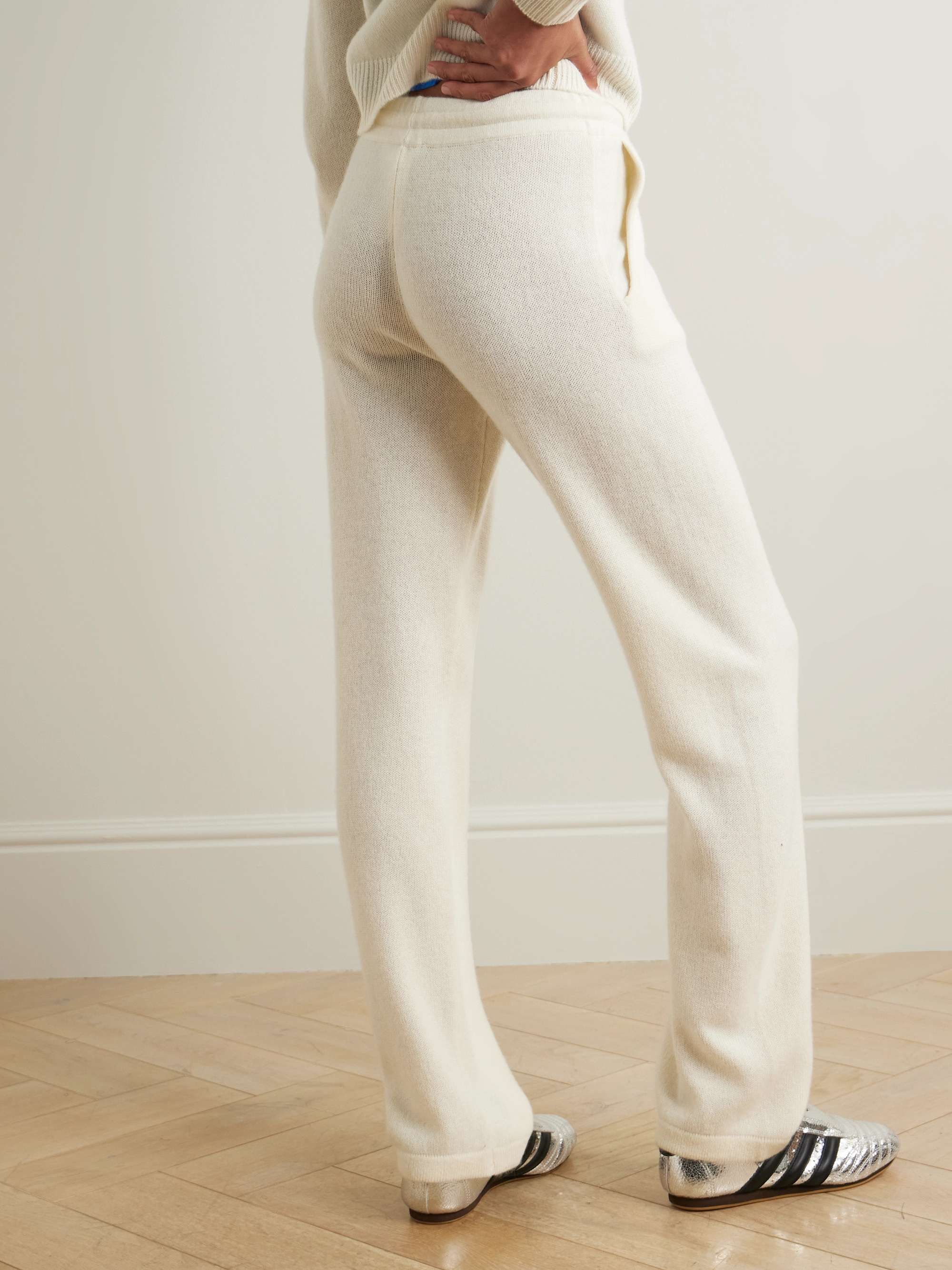 Vendome cashmere and wool-blend track pants view