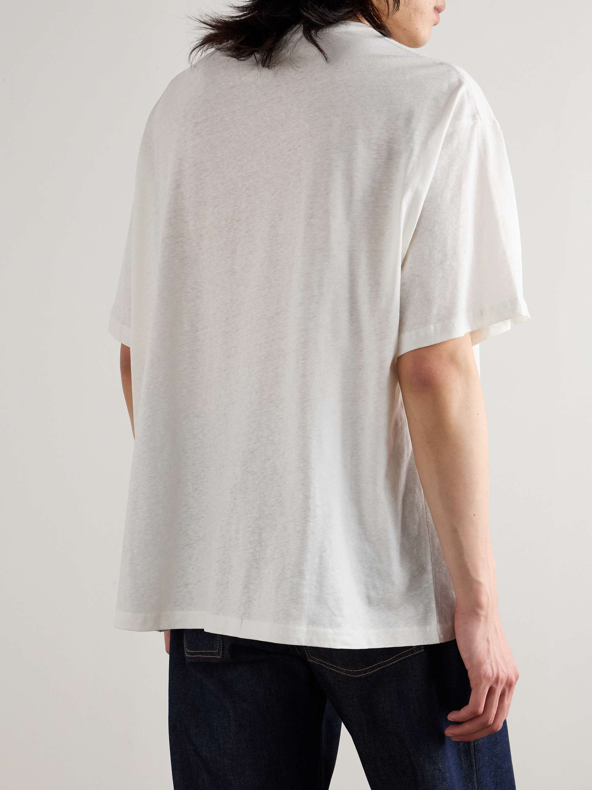 Oversized Logo-Print Cotton and Hemp-Blend Jersey T-Shirt view