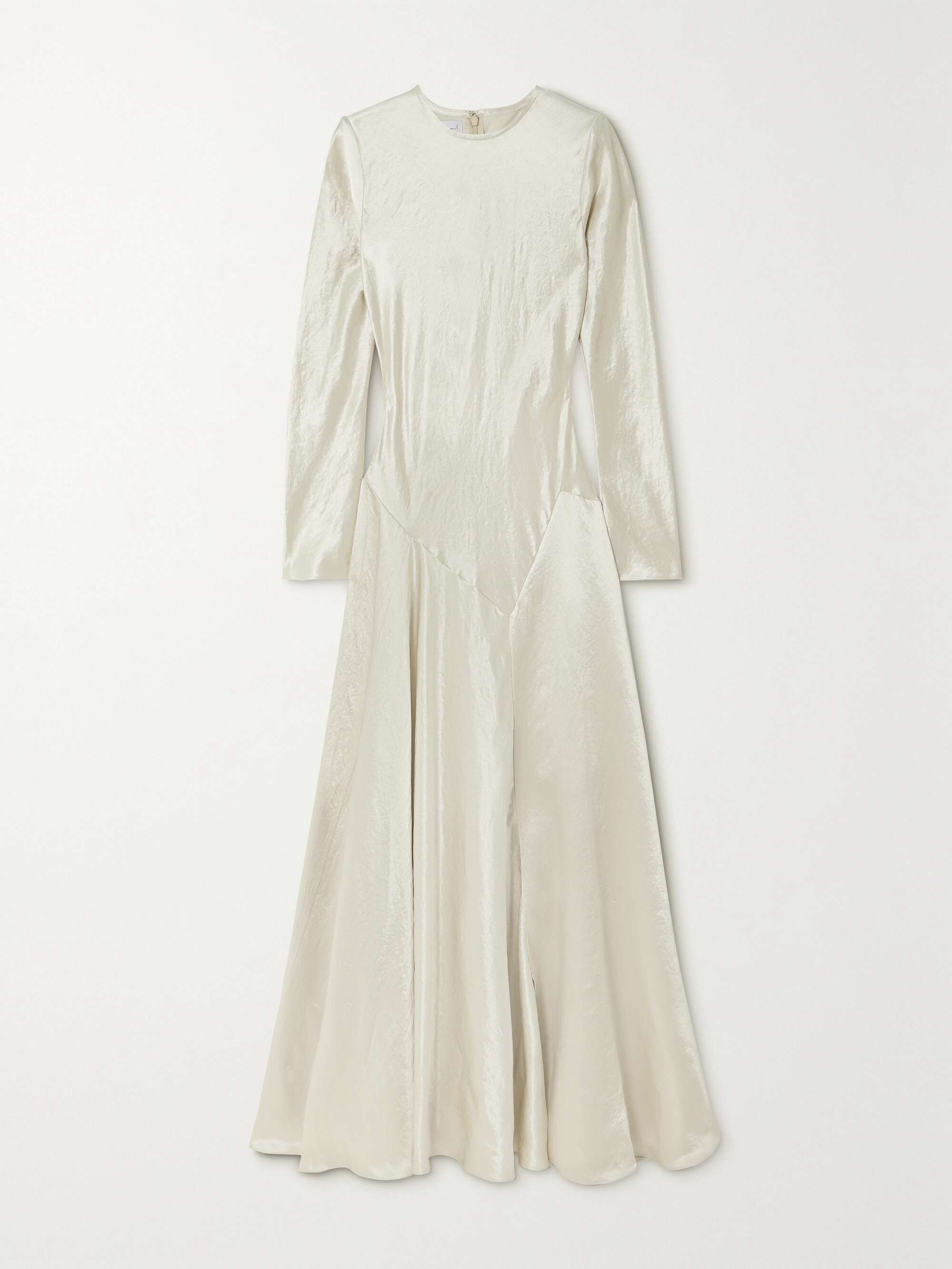 Yara paneled hammered-satin gown view