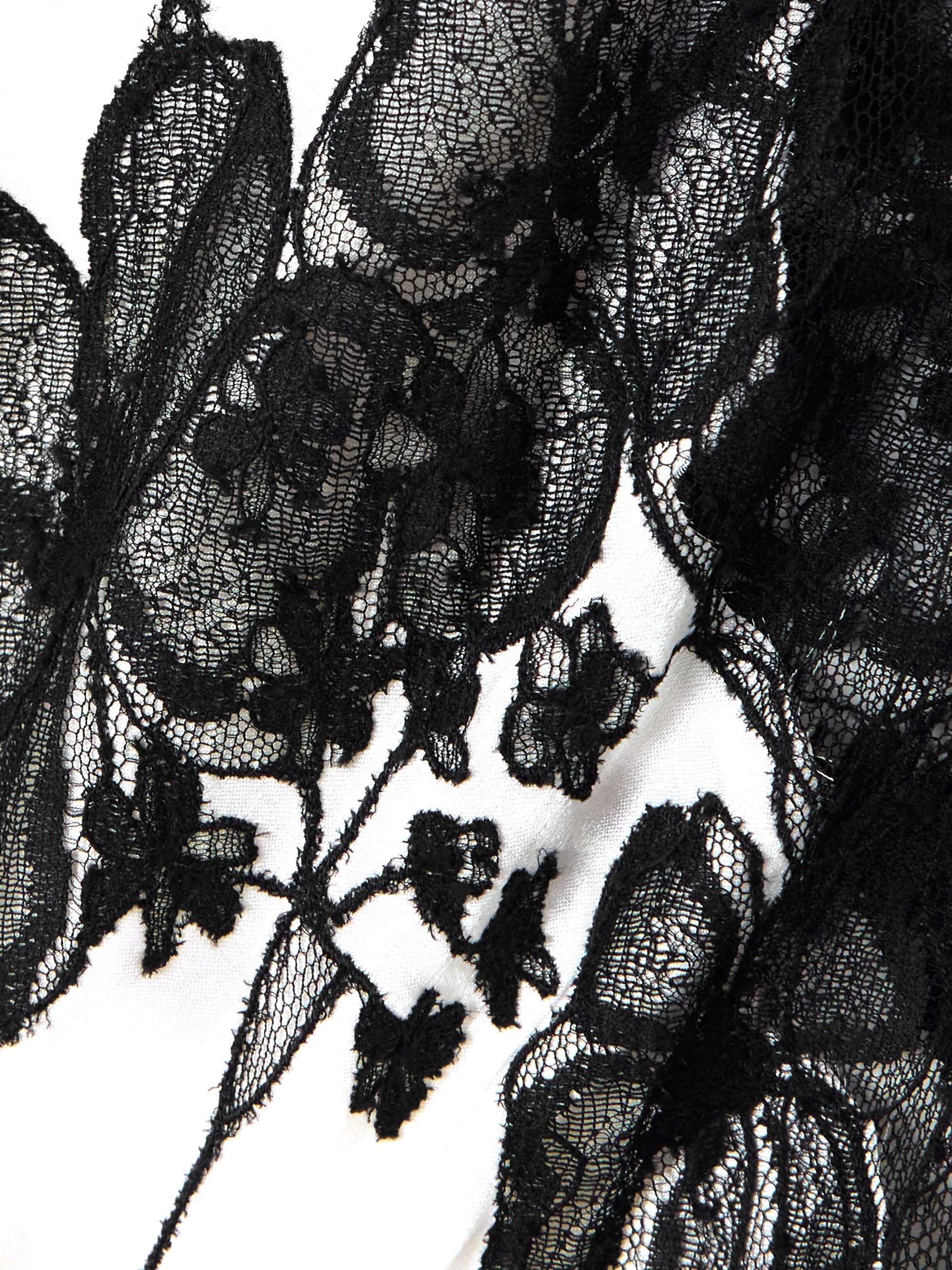 Lace-trimmed silk-satin nightdress view