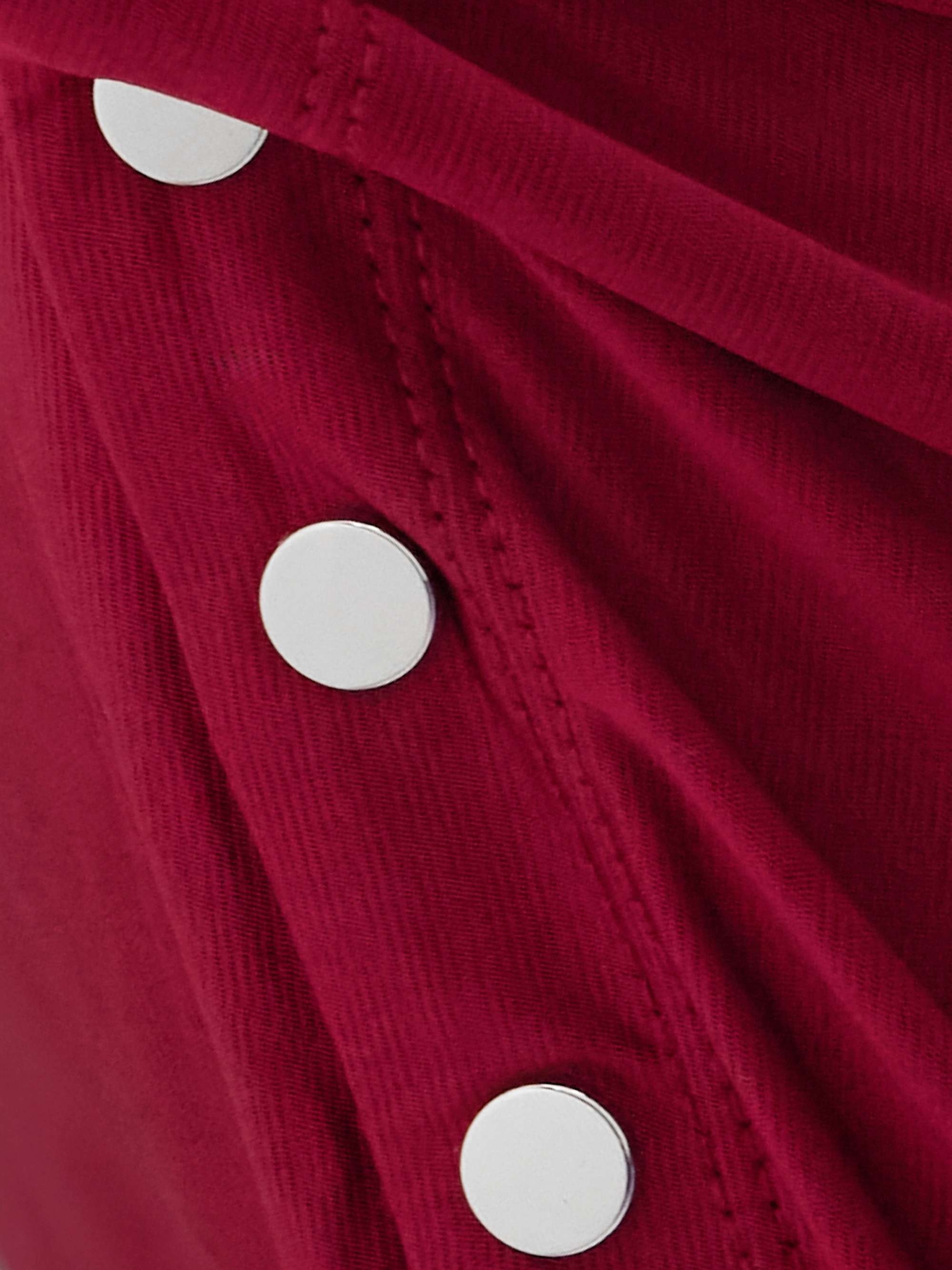 Gathered satin-jersey midi skirt view