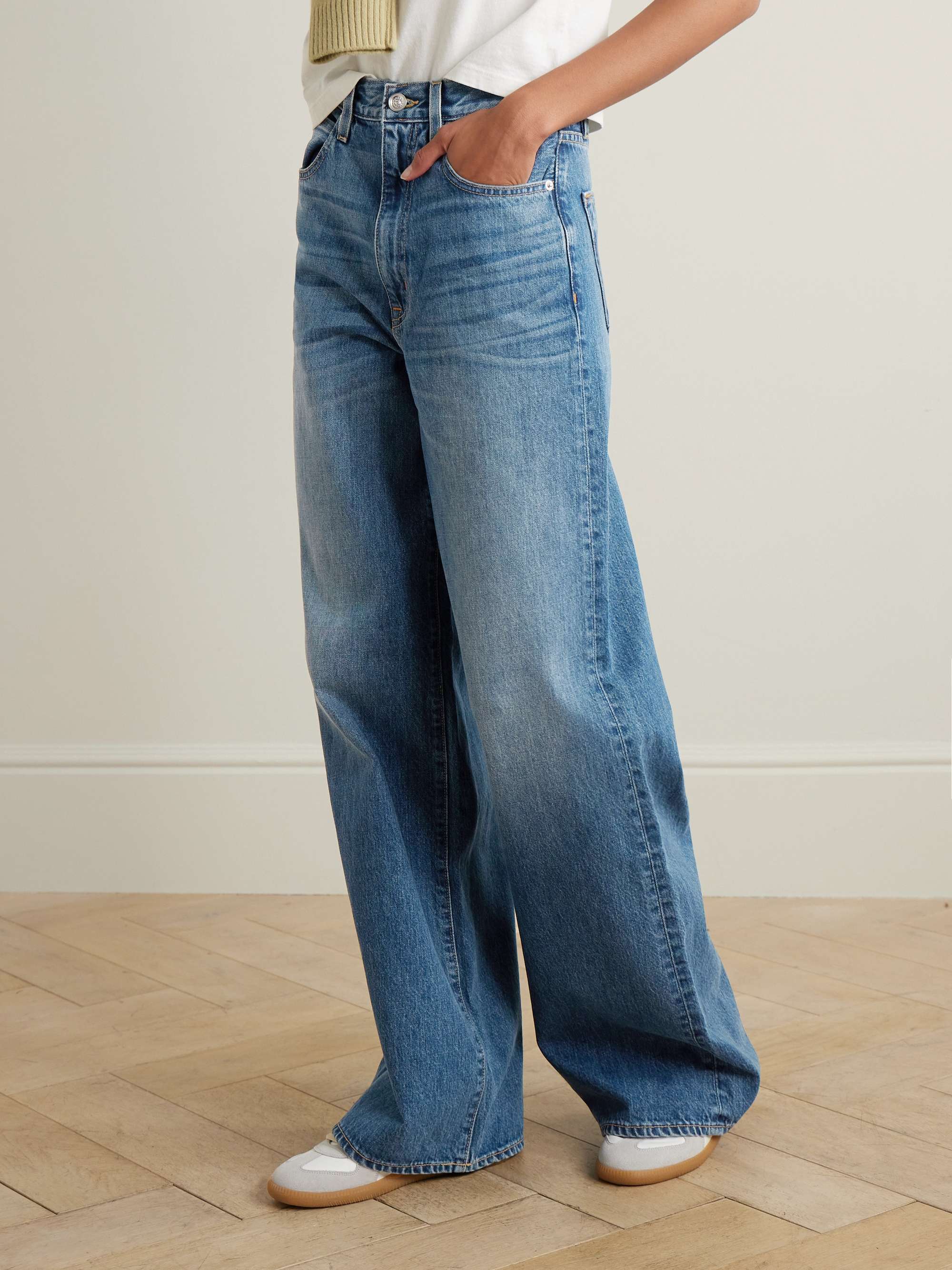 Eva high-rise wide-leg organic jeans view