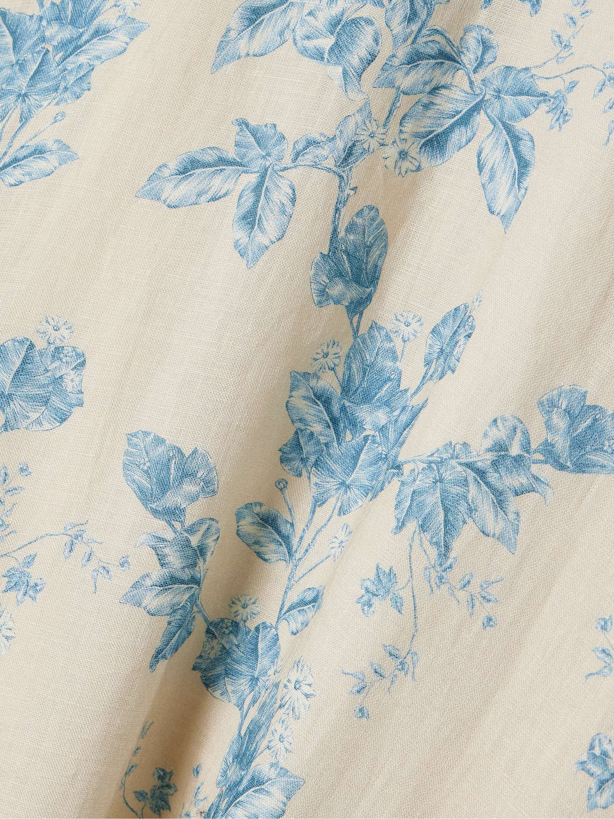 Bergamota Bougainvillea embellished floral-print linen midi skirt view