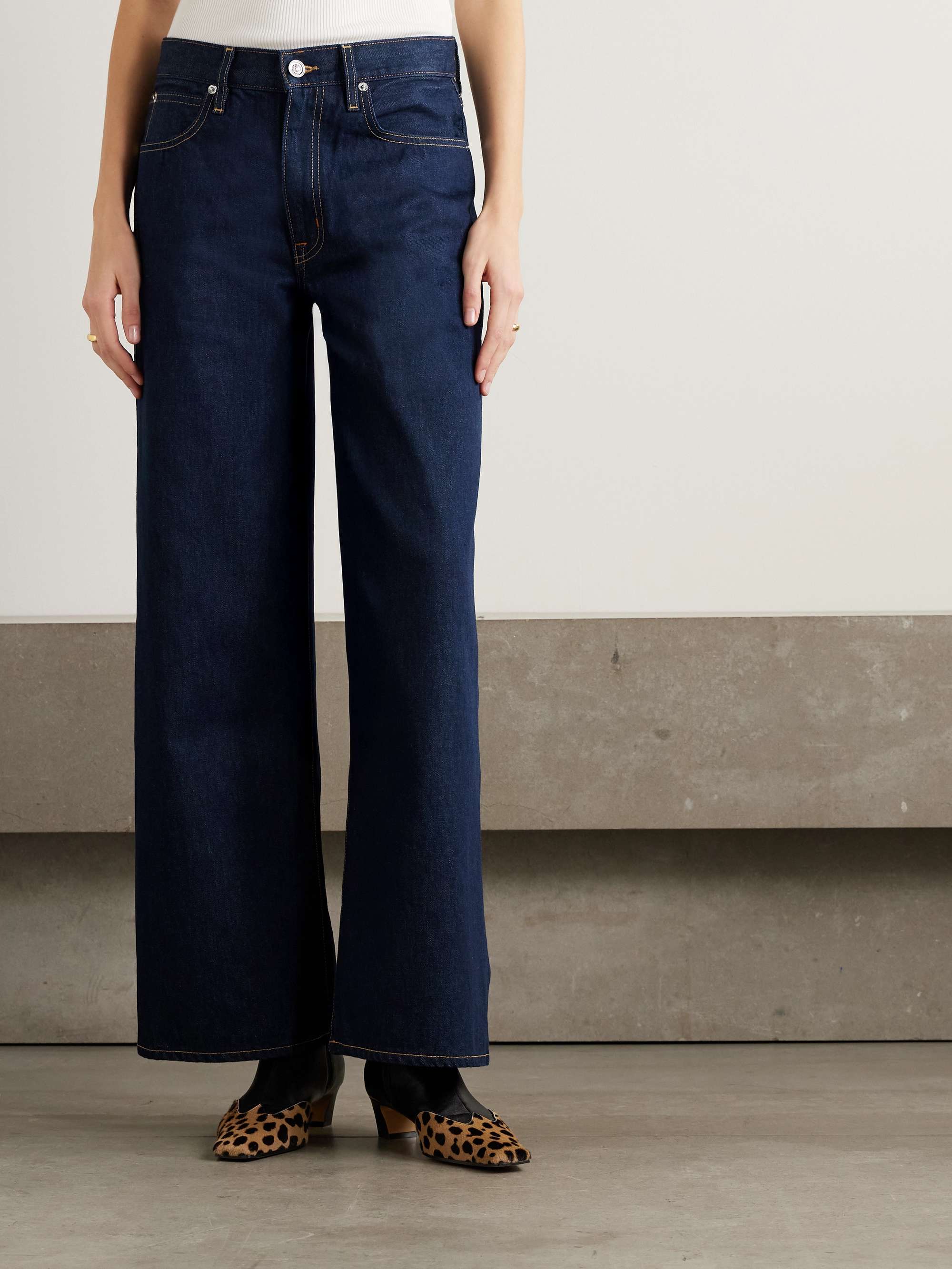 Selena high-rise wide-leg jeans view